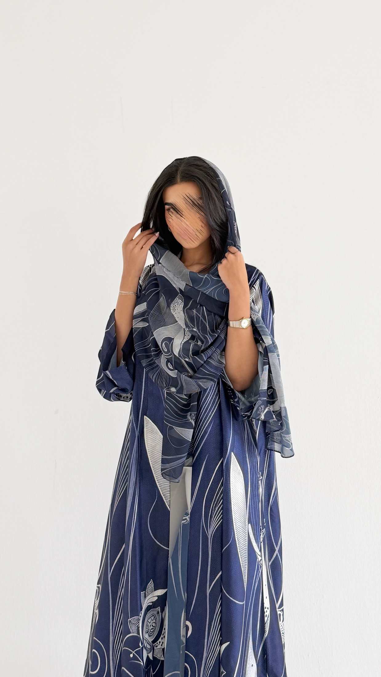 MWT1142 - عباية طباعة | Printed Abaya - Aya