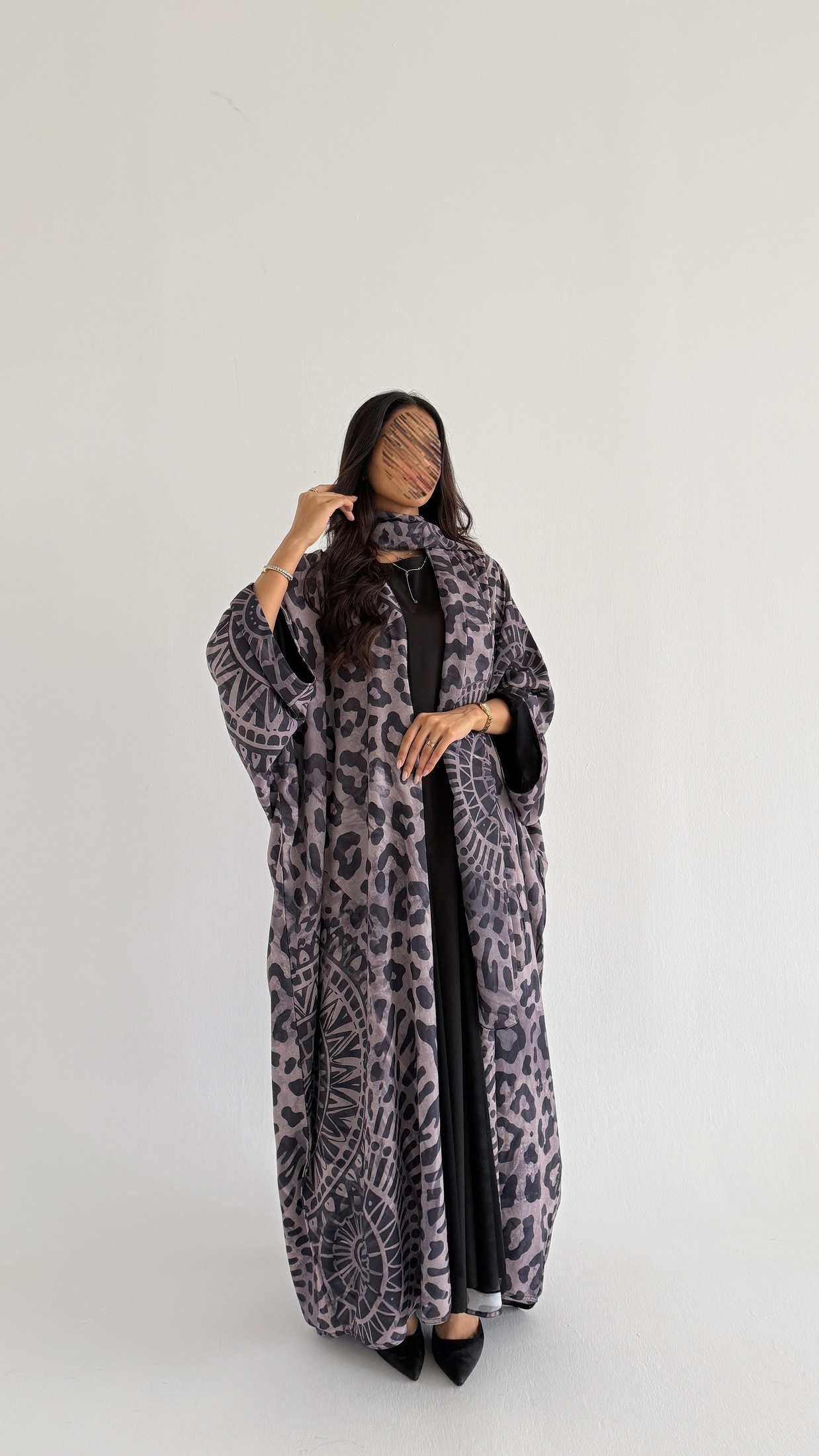 MWT1170 - عباية طباعة | Printed Abaya - Aya