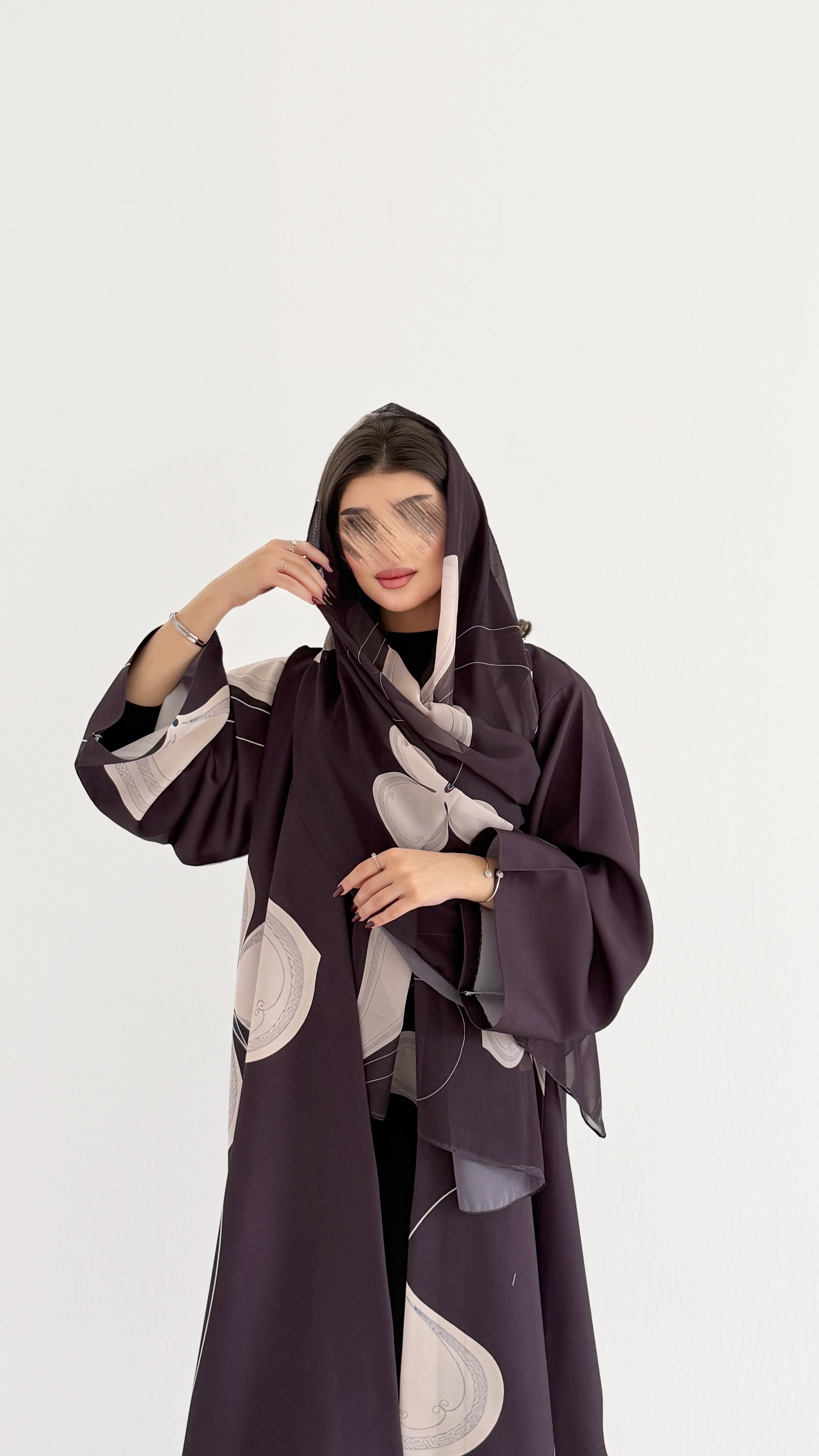 MWT1064 -عباية طباعة | Printed Abaya - Aya
