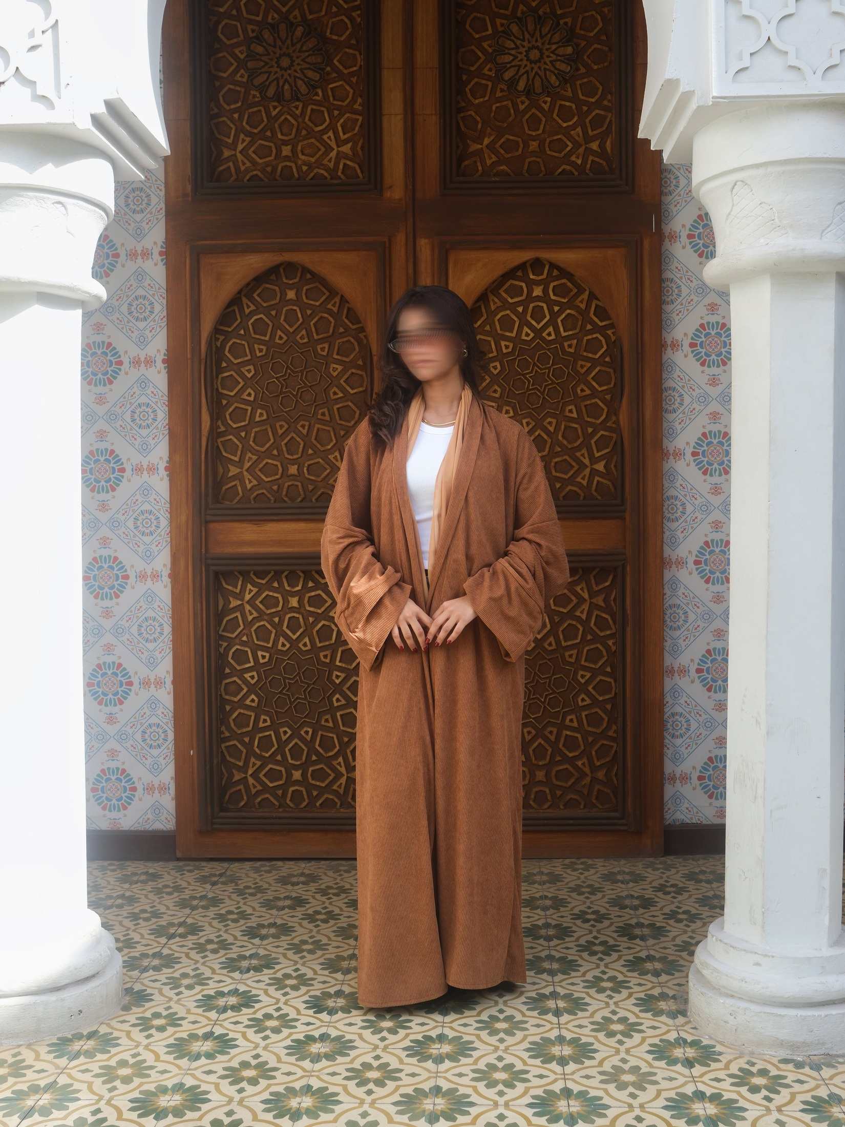 MW1810 - عباية قماش مخمل - Aya