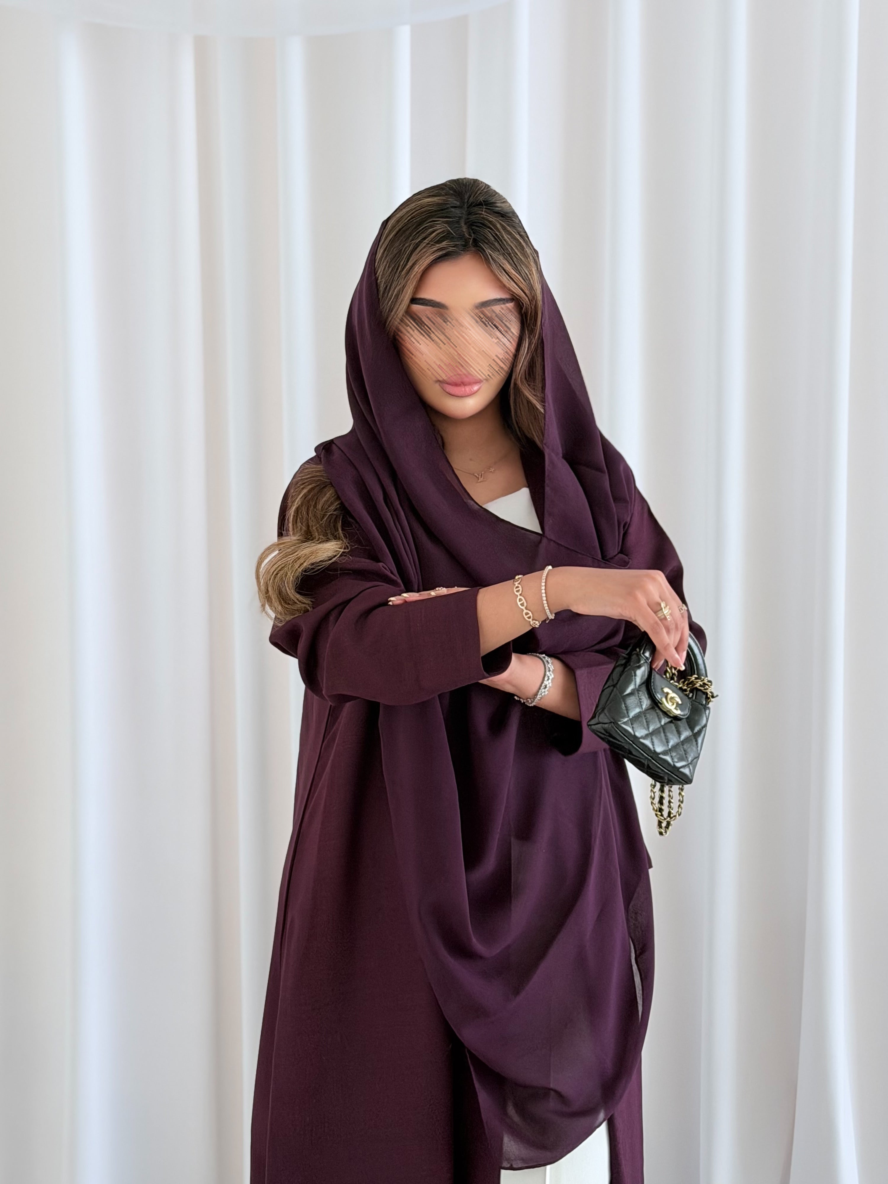 MWT1054 - عبايه موفي لنن - Aya