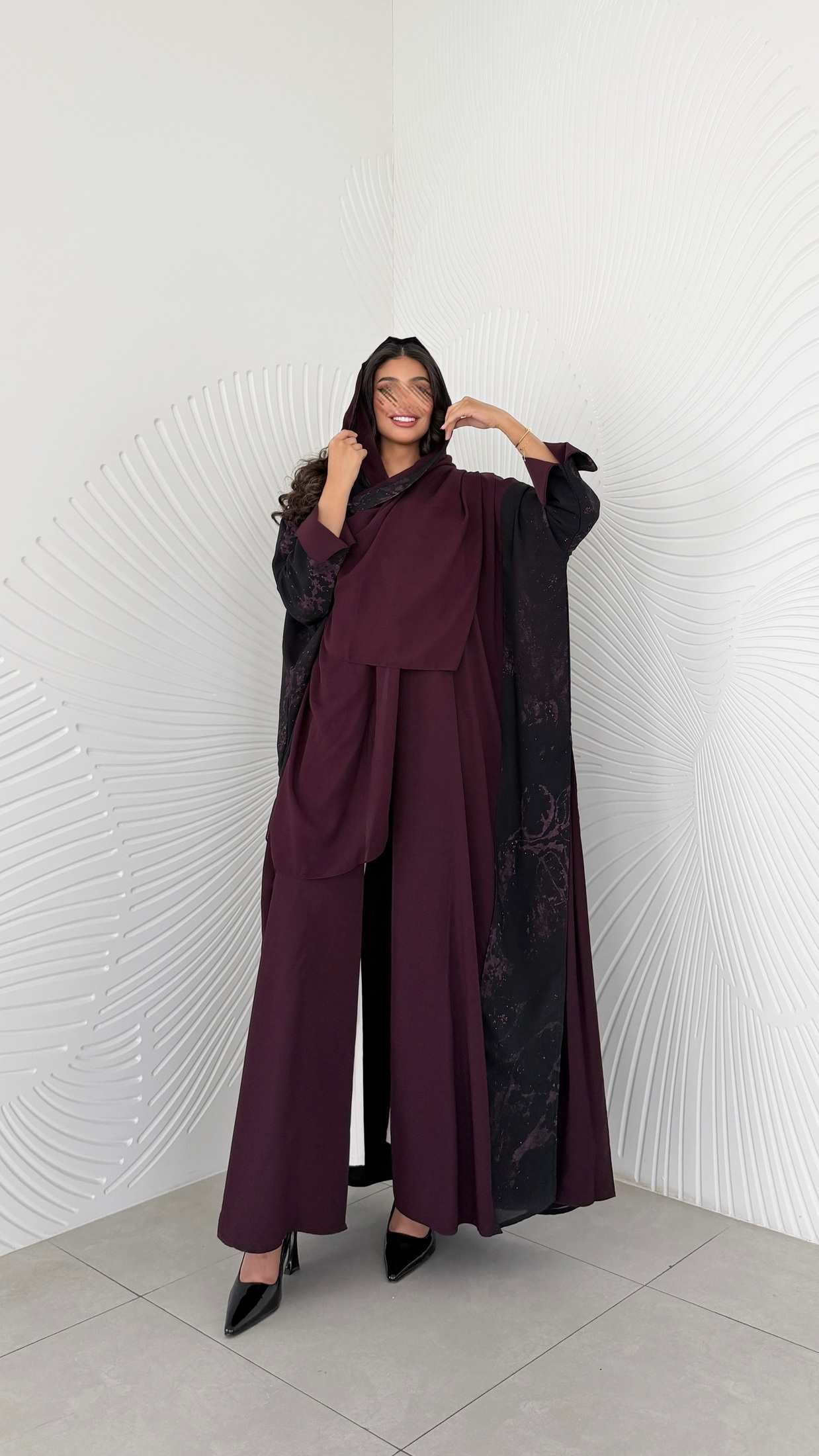MWT1501 عباية بتدخله شيفون