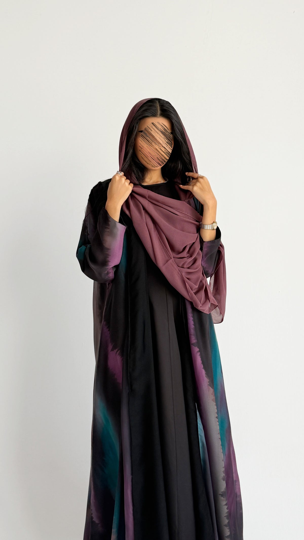MWT2138 - عباية طباعة- Printed Abaya