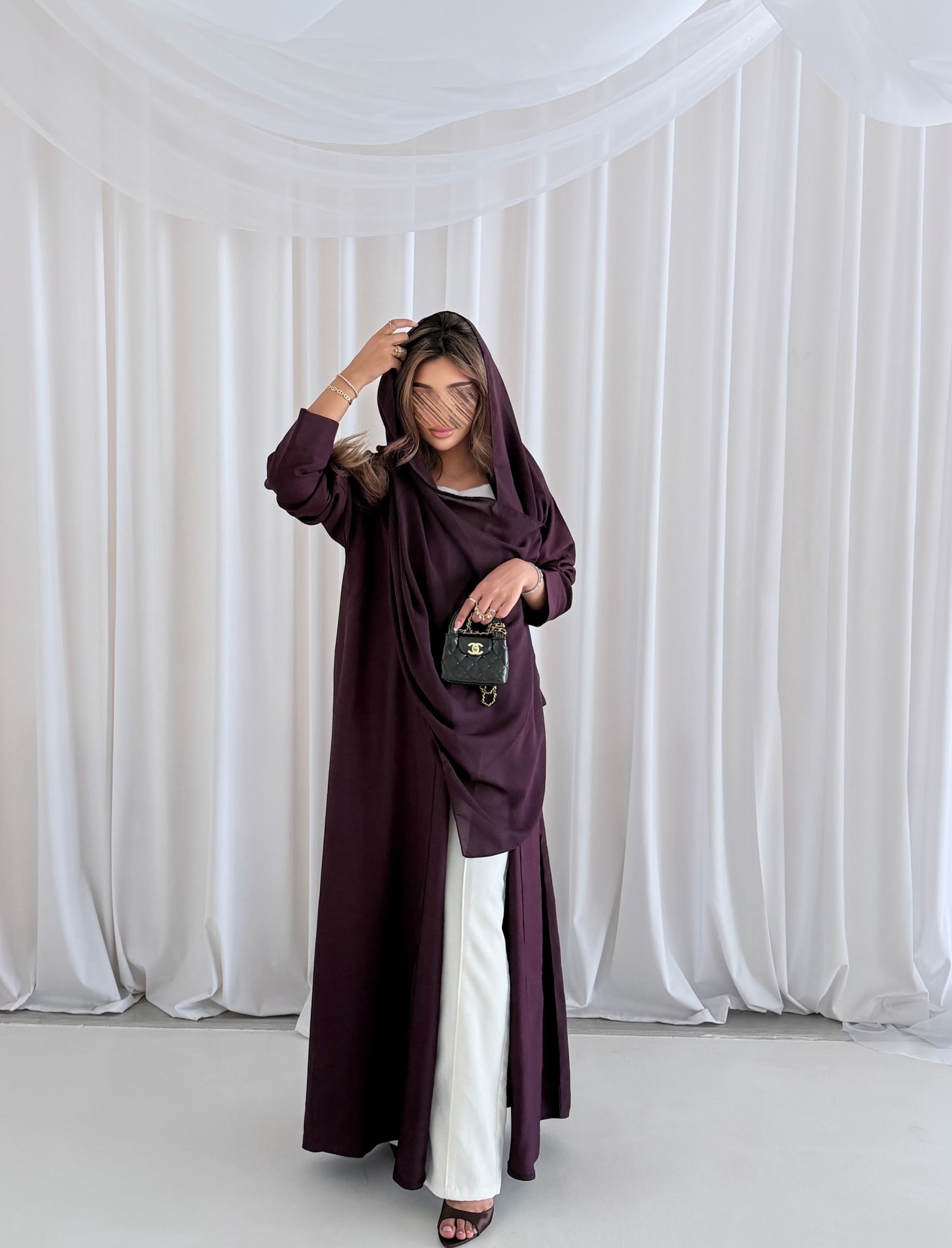 MWT1054 - عبايه موفي لنن - Aya