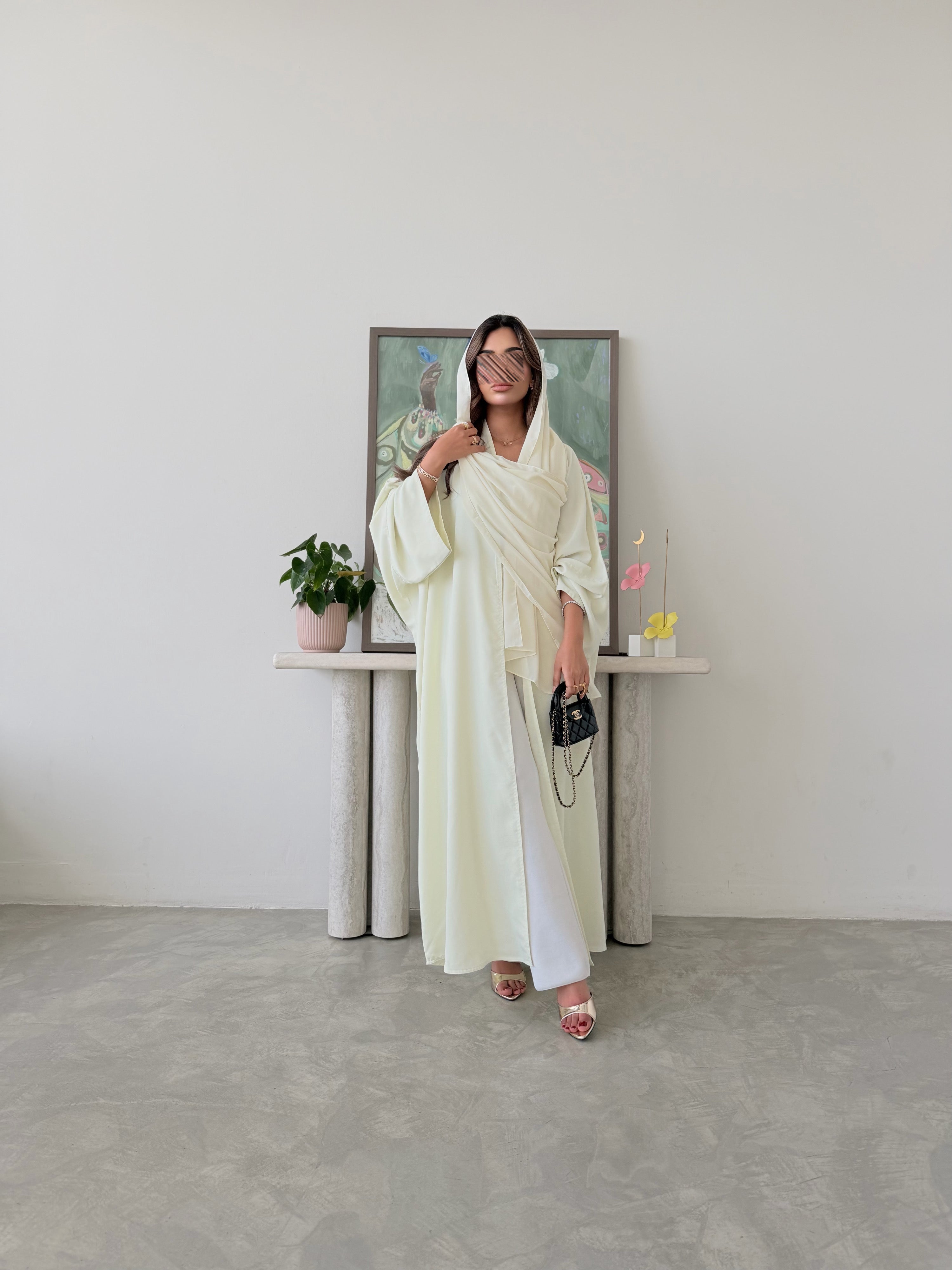 MWT5013 - قماش حرير ليموني نص كلوش - Aya