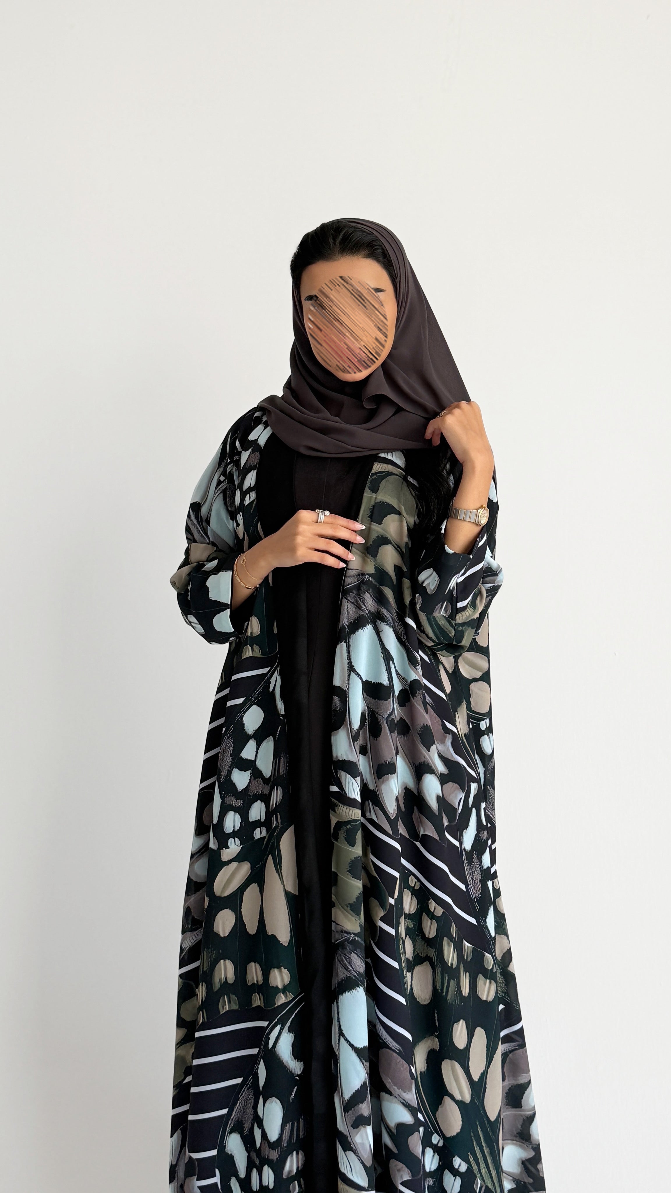 MWT2133 - عباية طباعة- Printed Abaya