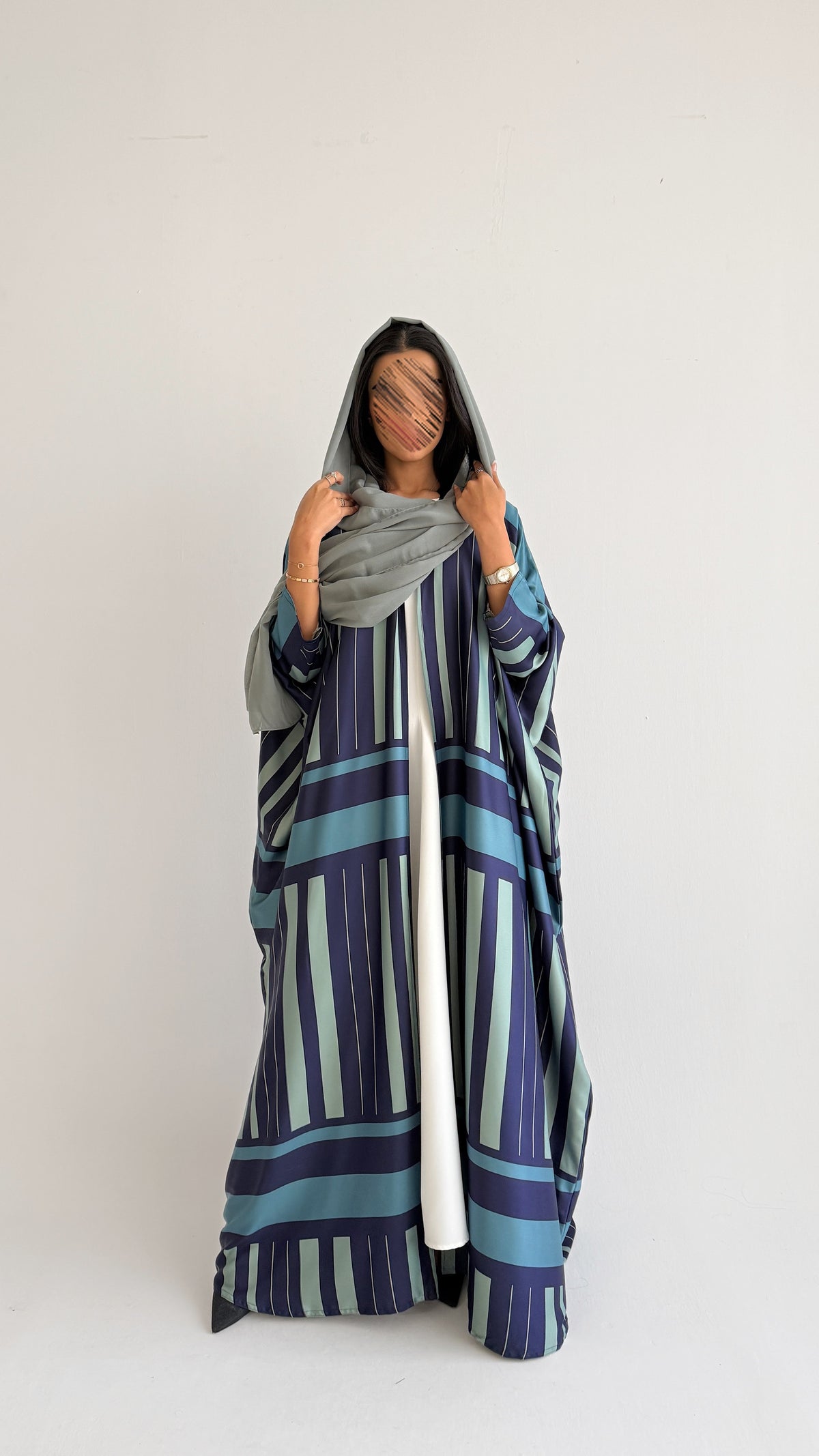 MWT2153 - عباية طباعة صيفية | Summer printed abaya