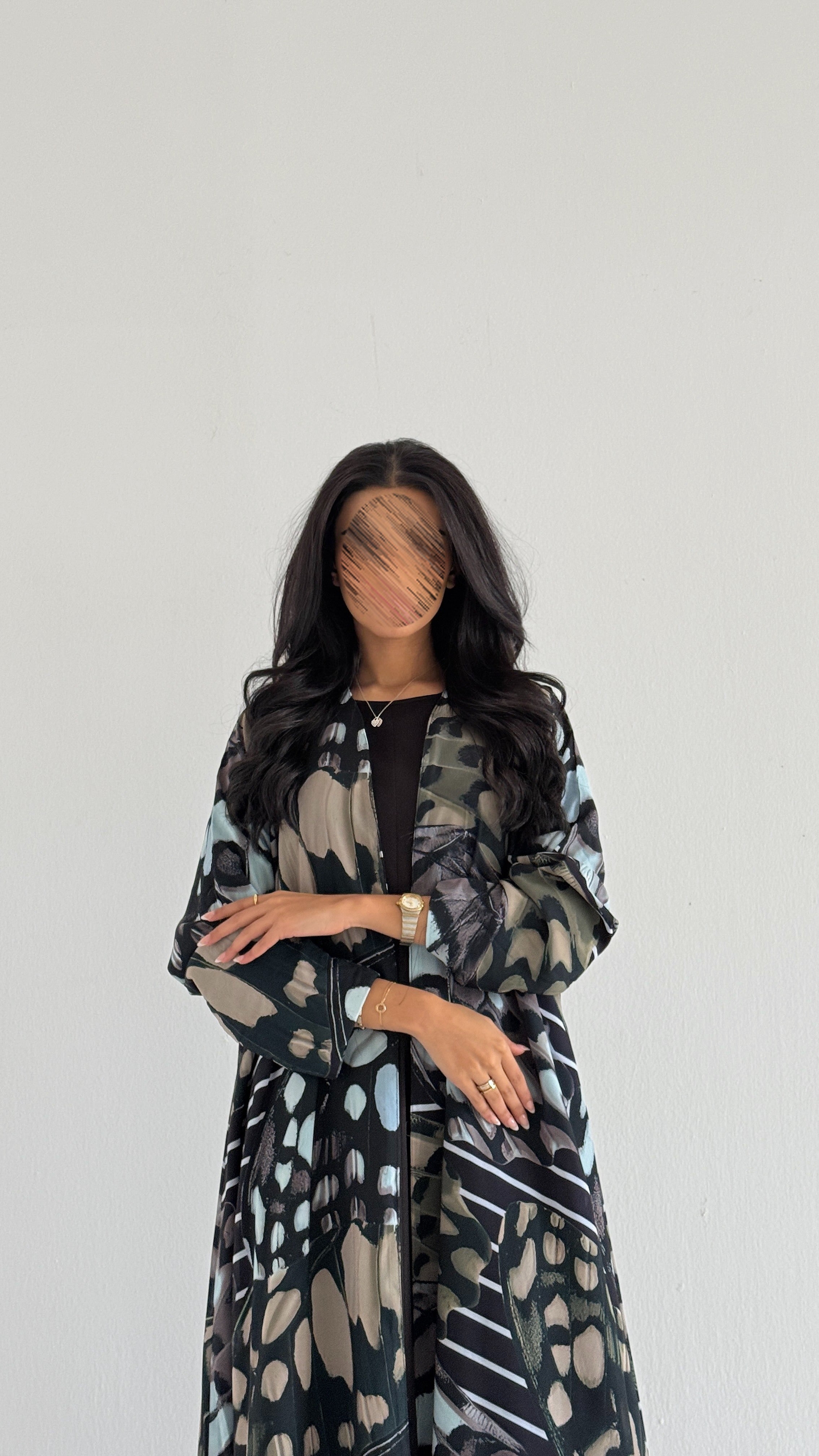 MWT2133 - عباية طباعة- Printed Abaya