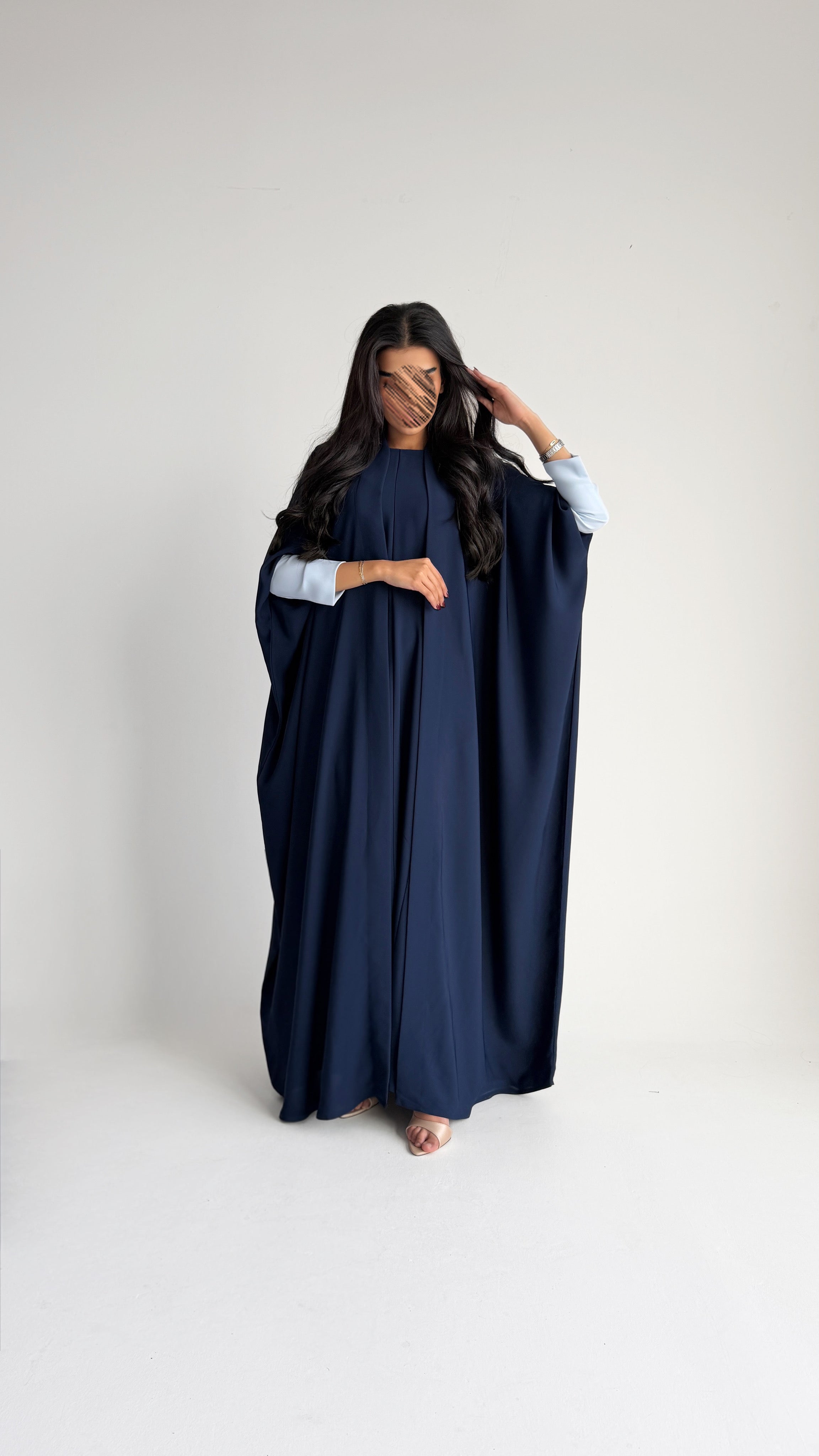 MWT1059 - عباية كريب مع فستان كريب - Aya