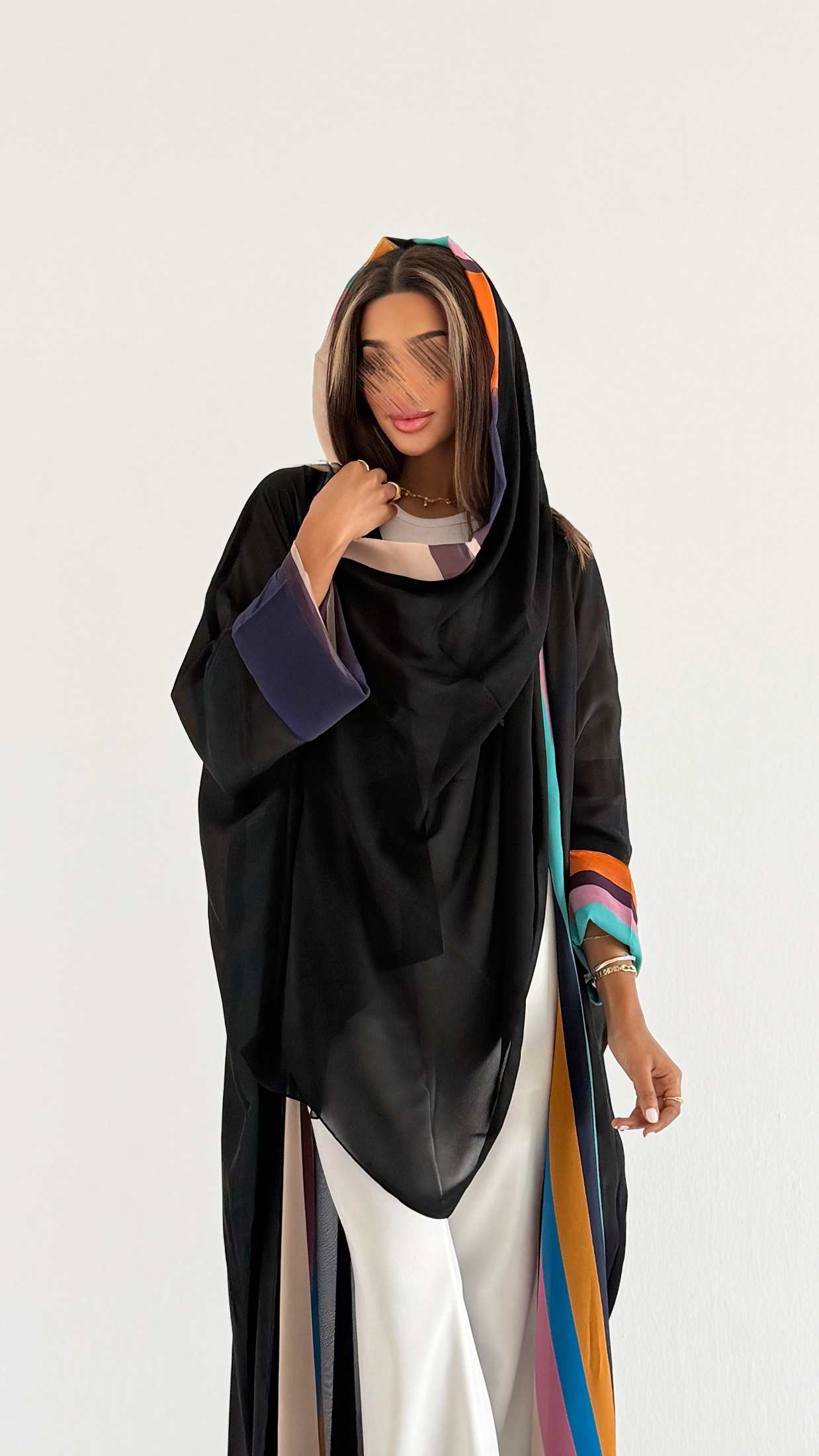 MWT1225 - Summer Printed Abaya |  عباية دبل فيس صيفية طباعة