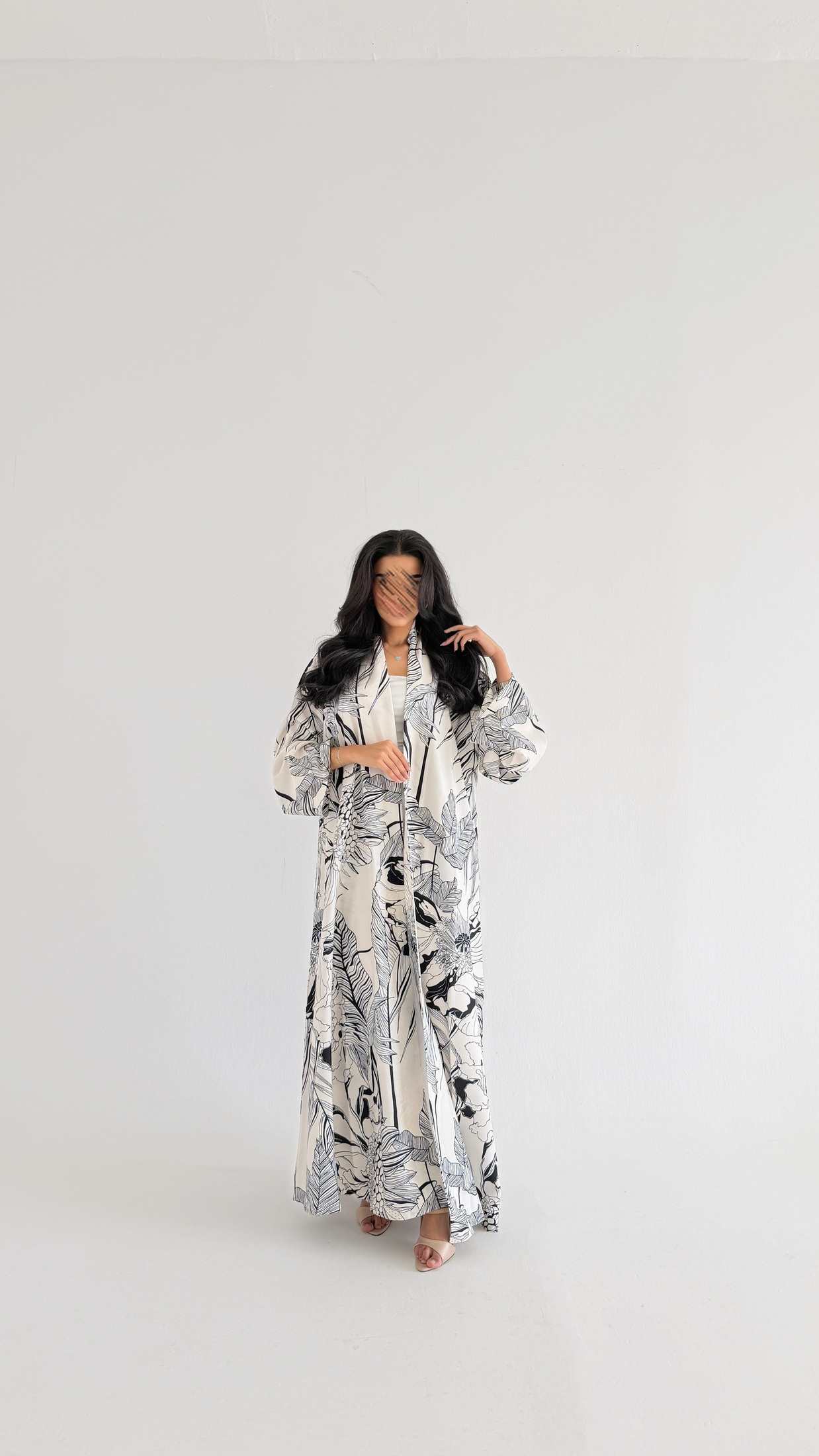 MW2208 - عباية طباعة | Printed Abaya - Aya