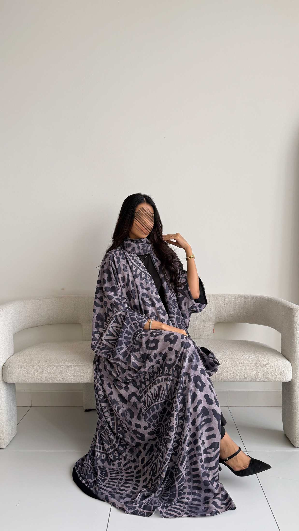 MWT1170 - عباية طباعة | Printed Abaya - Aya