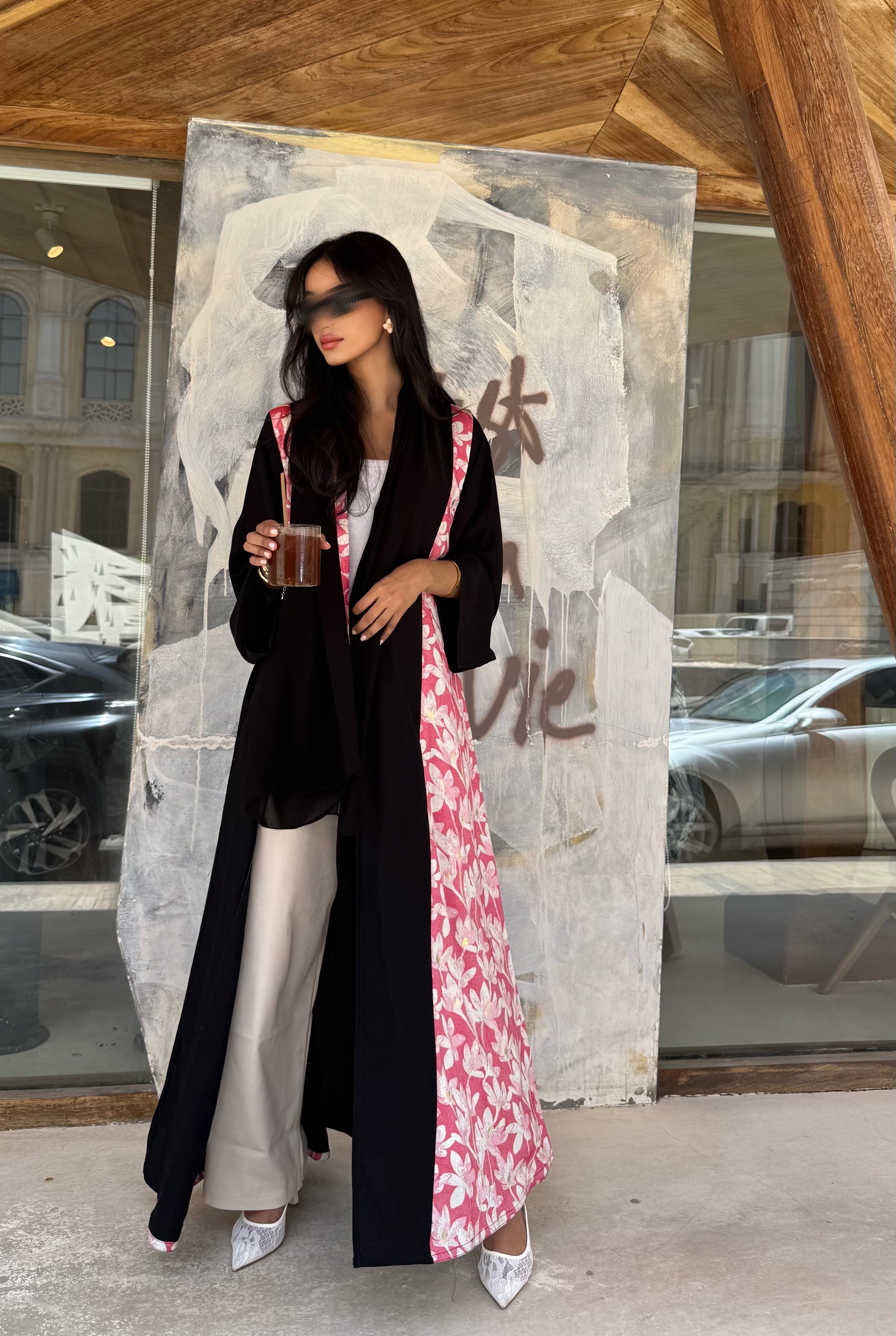 MW645 - Light Crepe Standing with Jacquard Half-Cloche