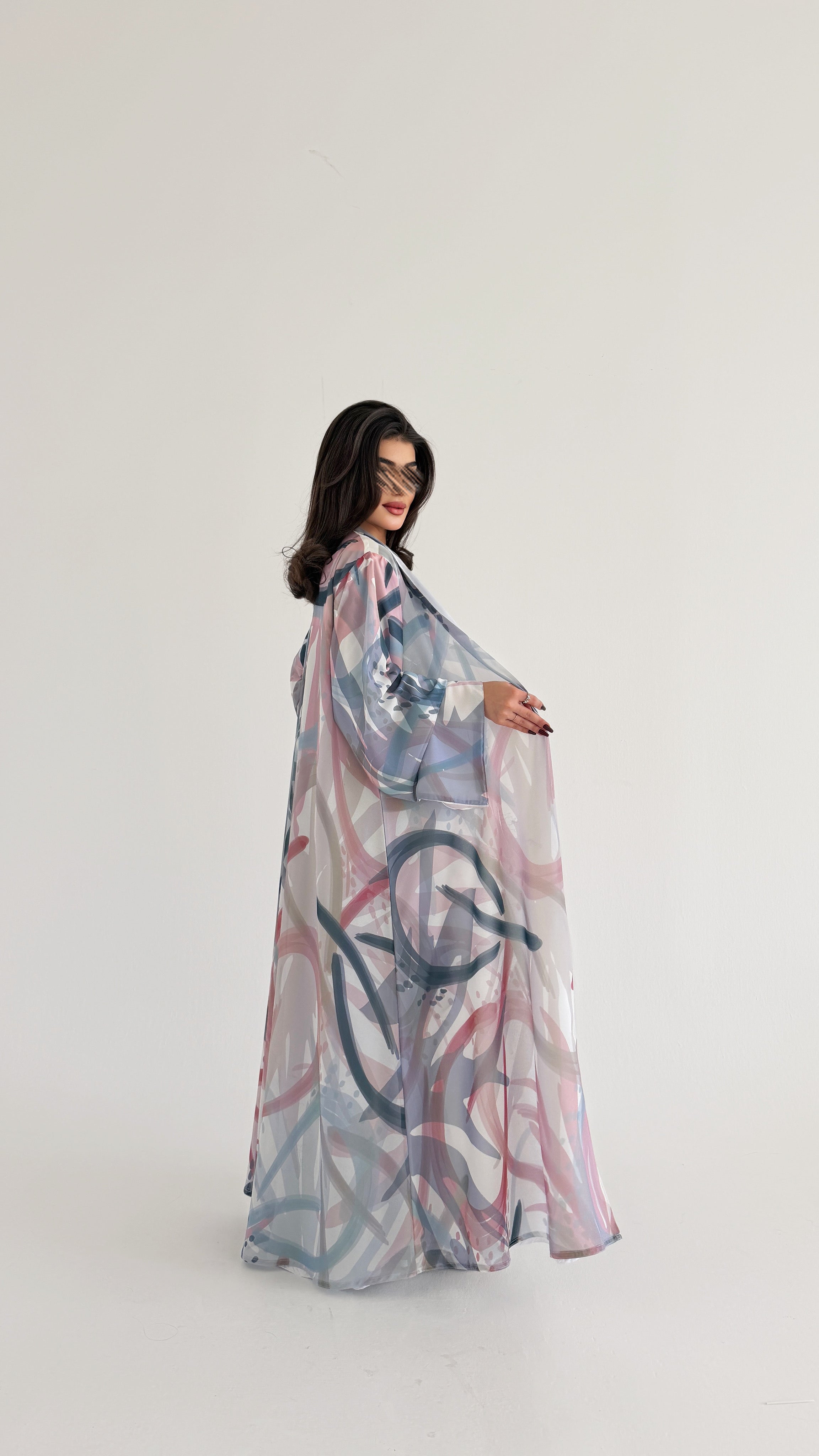 MWT1075 - عباية طباعة | Printed Abaya - Aya