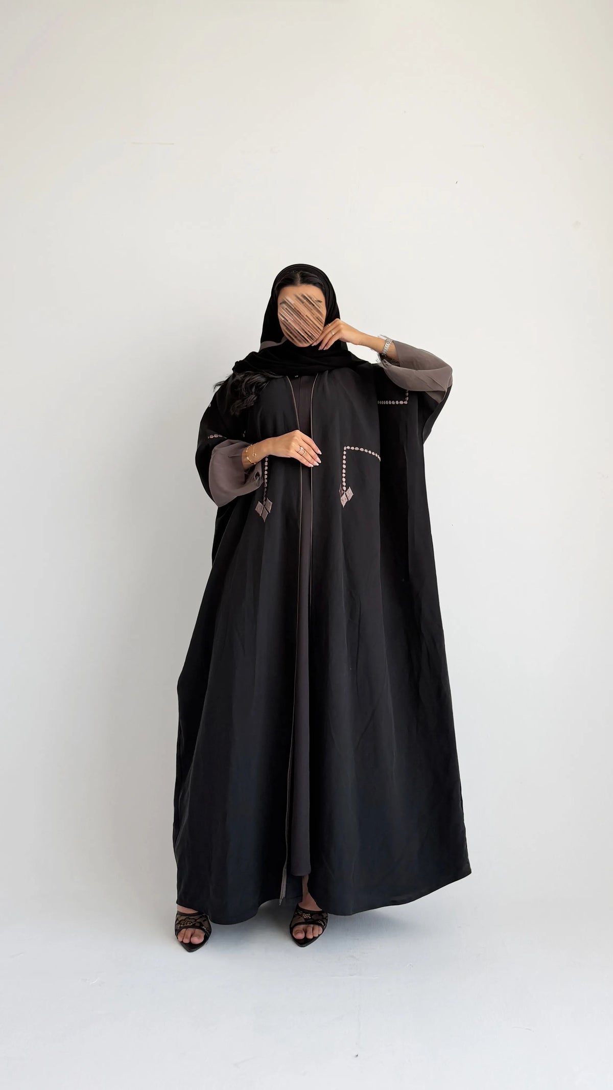 MWT1224 - عباية تطريز صيفي |Summer Embroidered Abaya - Aya