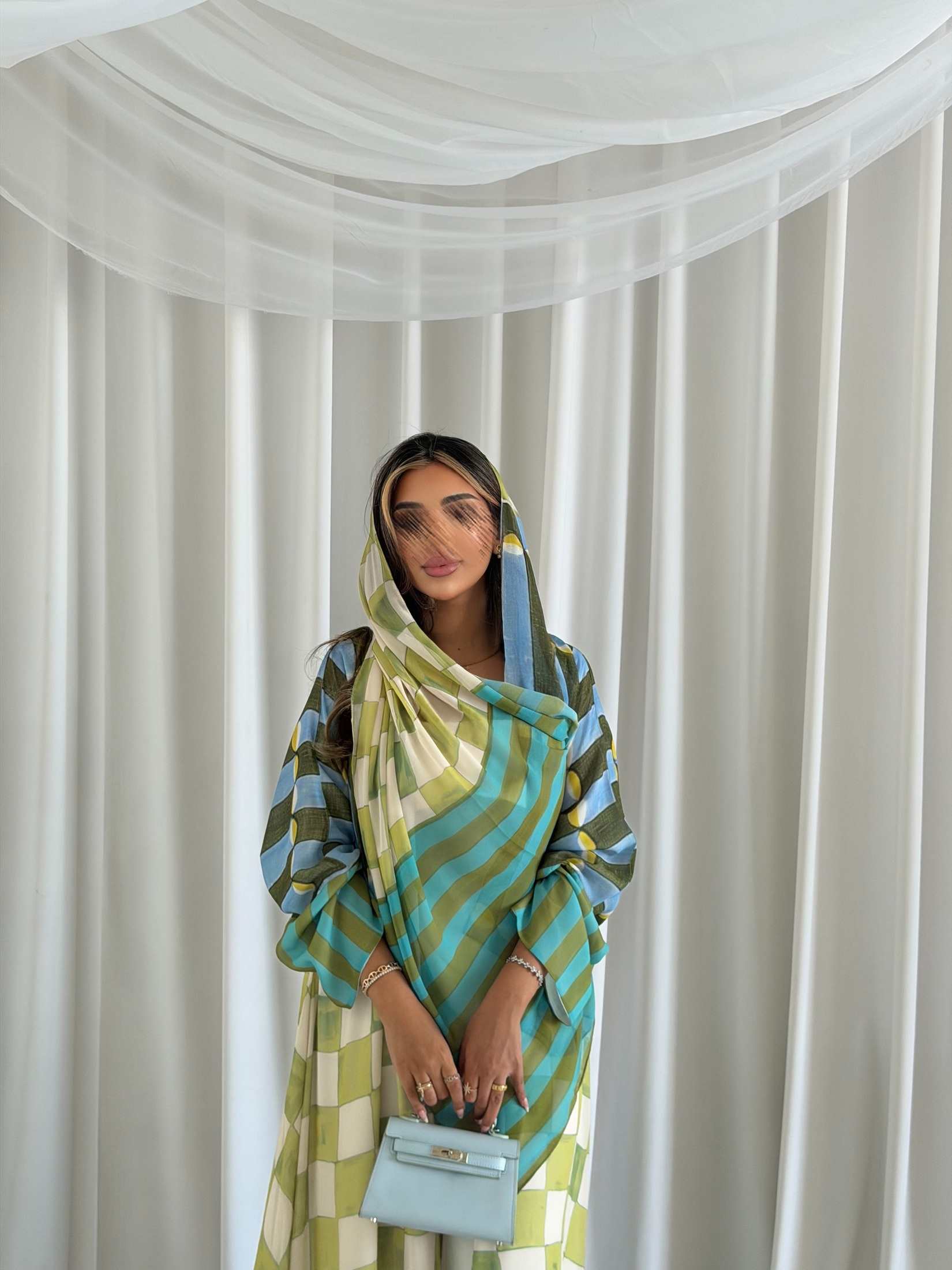 MWT2110 - عباية طباعة صيفية Summer Printed Abaya