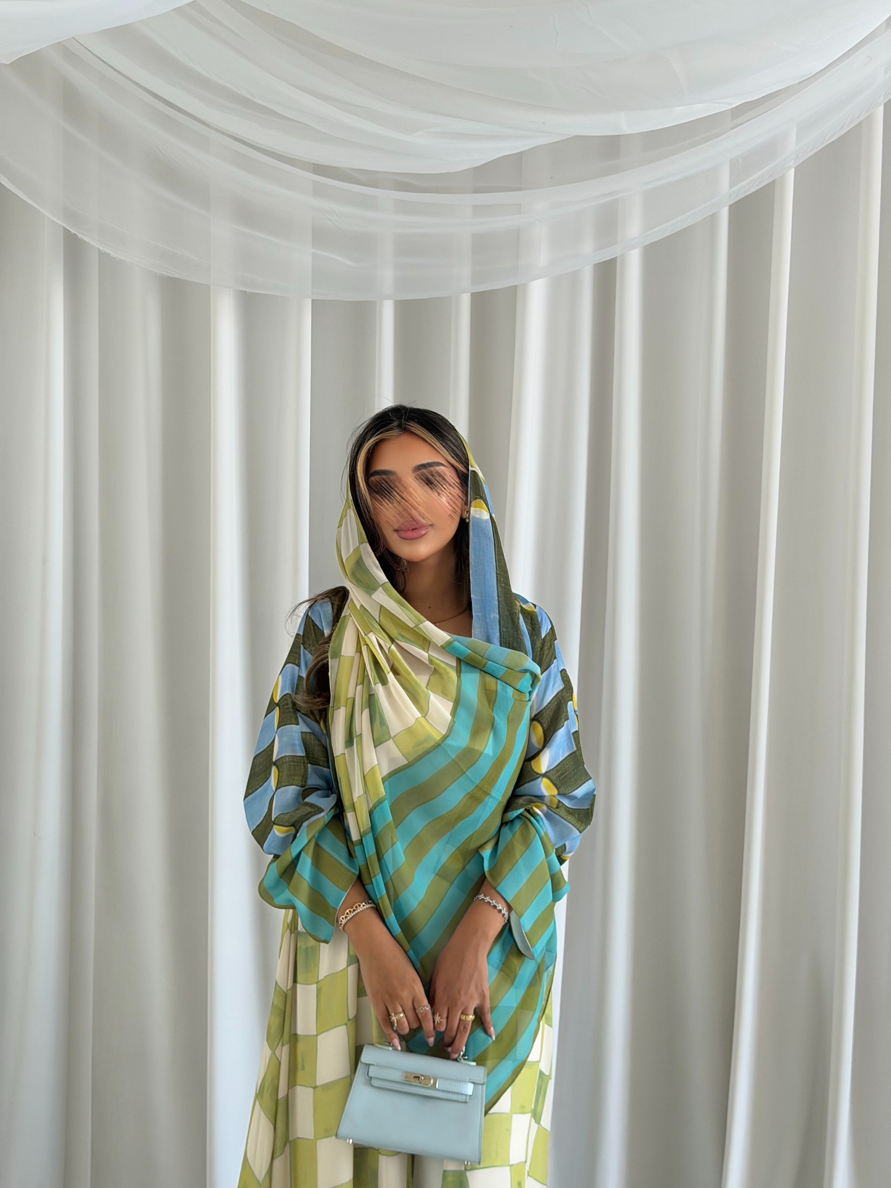 MWT2110 - عباية طباعة صيفية Summer Printed Abaya