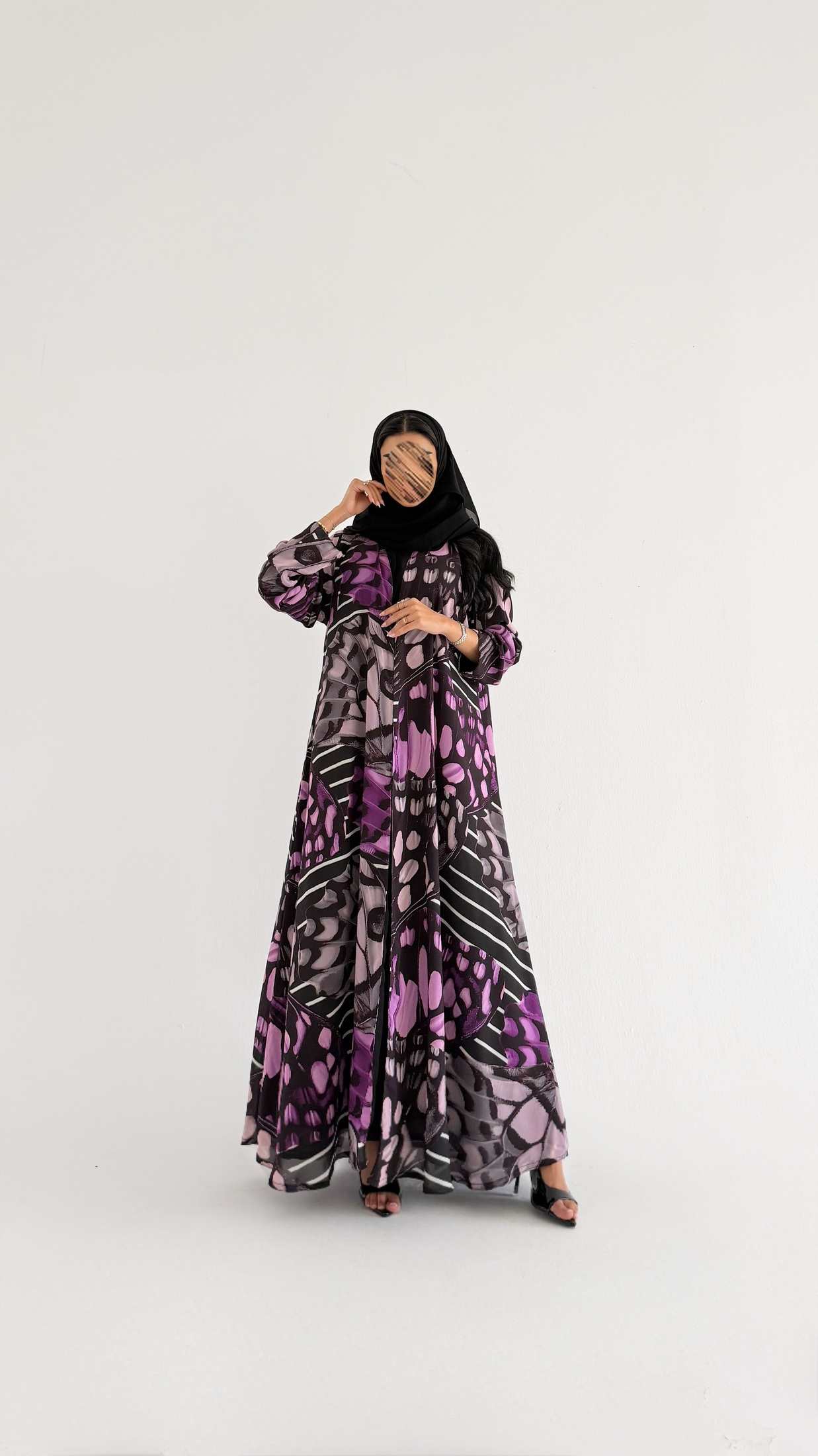 MWT2134 - عباية طباعة- Printed Abaya - Aya