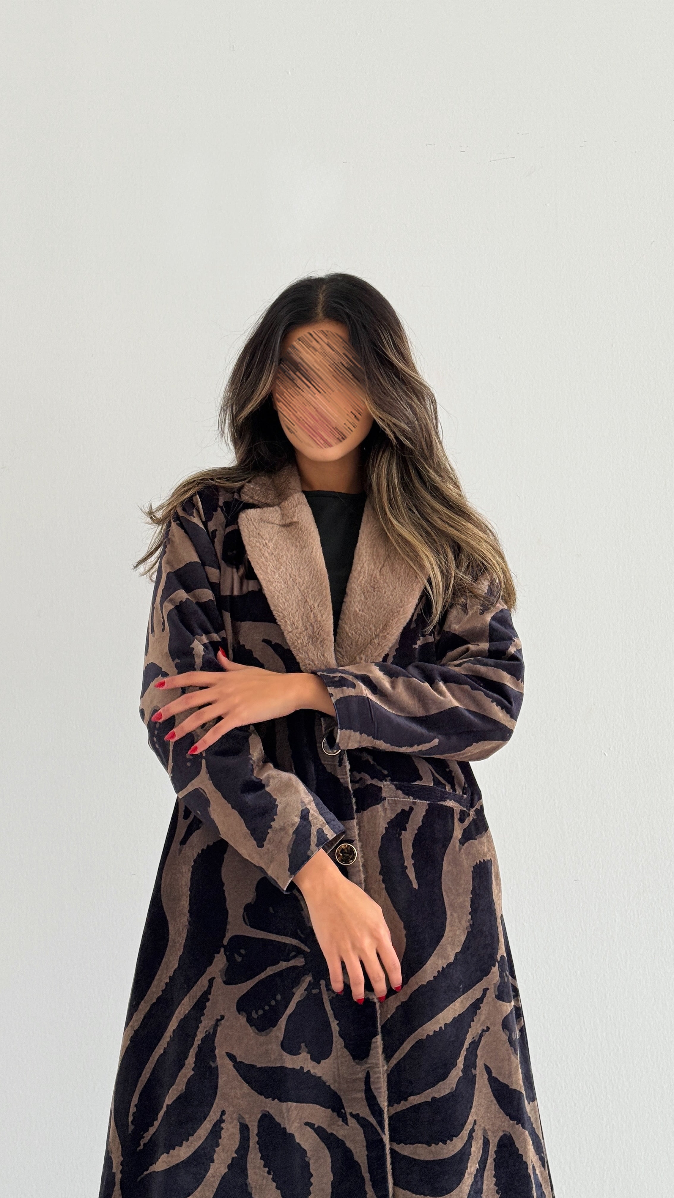 MWT758 - عباية بليزر برينت - Aya