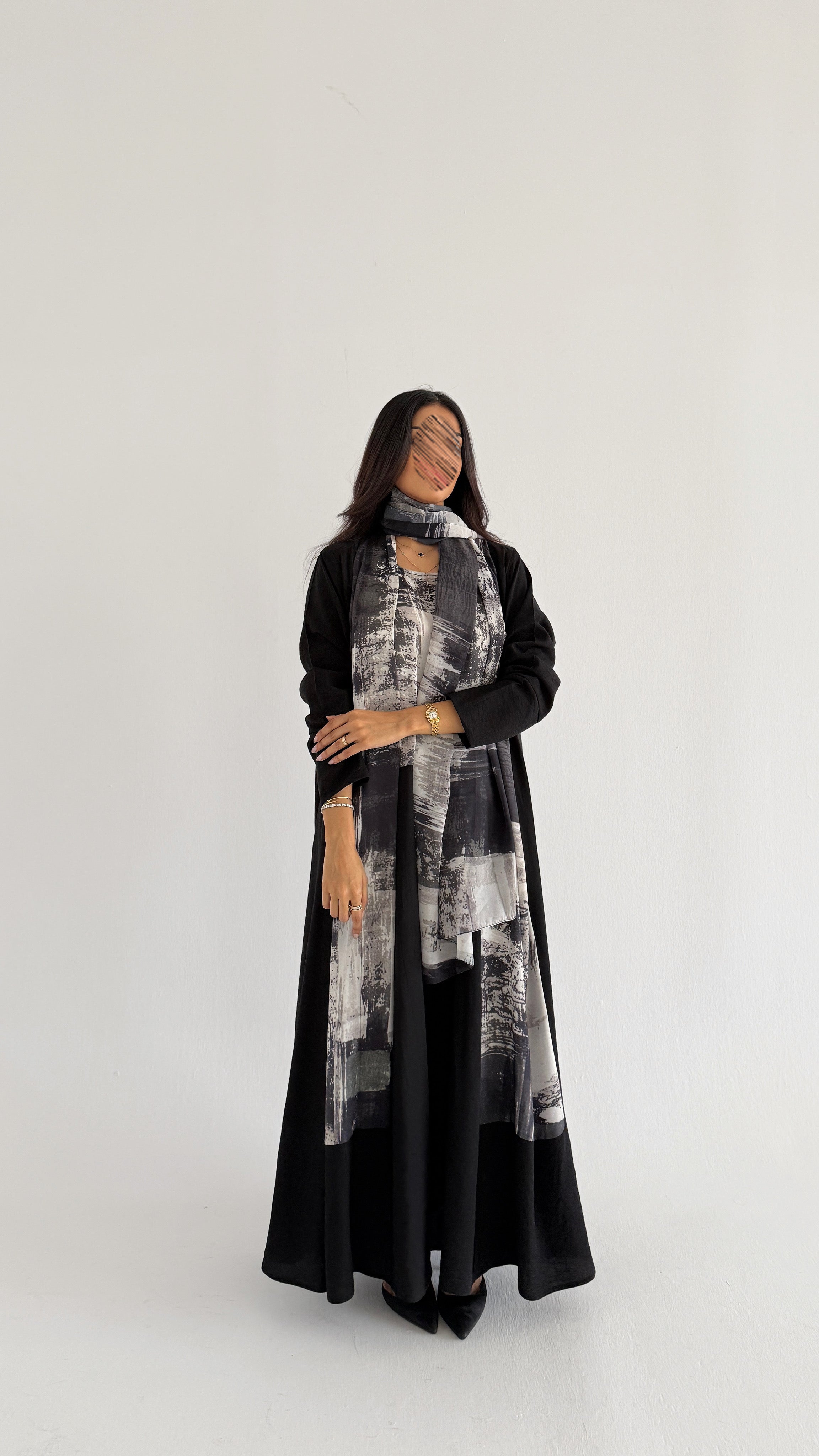 MWT1168 - عباية طباعة | Printed Abaya - Aya