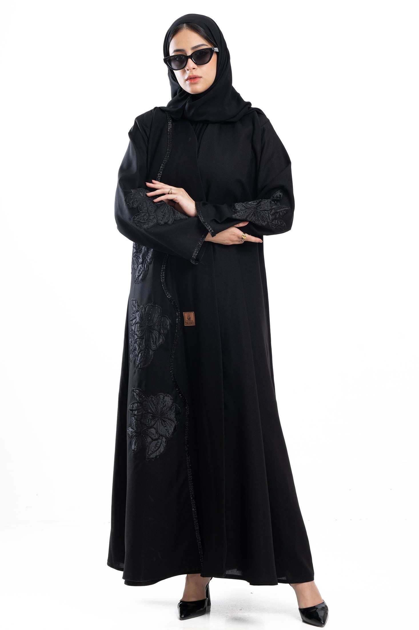 MWT4268 -عباية وله باللون الأسود - Aya