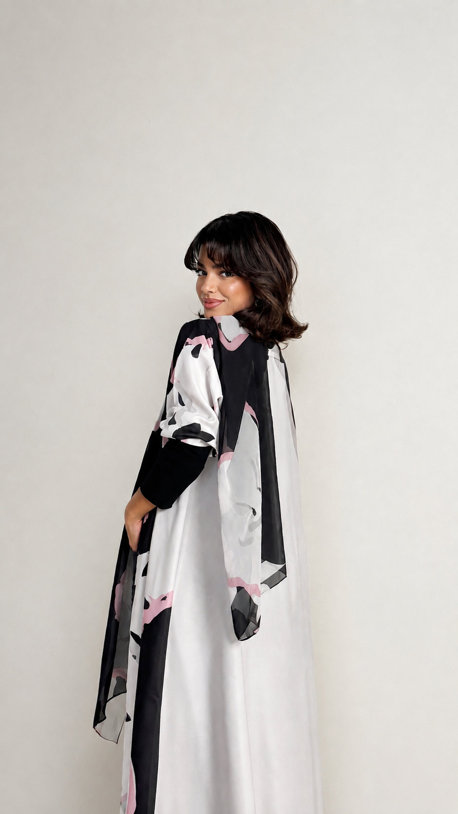 MW2209 - عباية طباعة | Printed Abaya - Aya