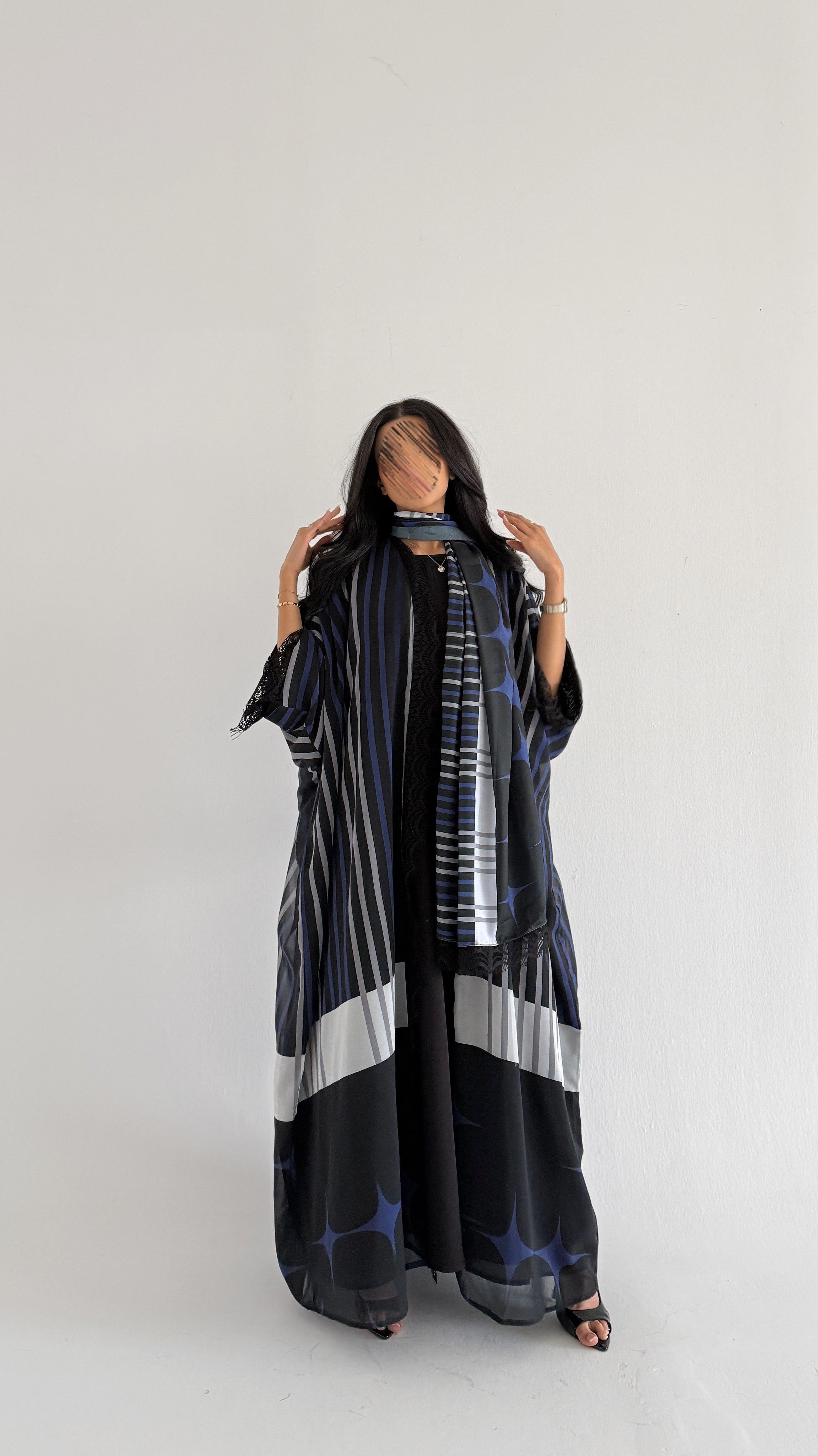 MWT5209 - عبايه طباعه شيفون