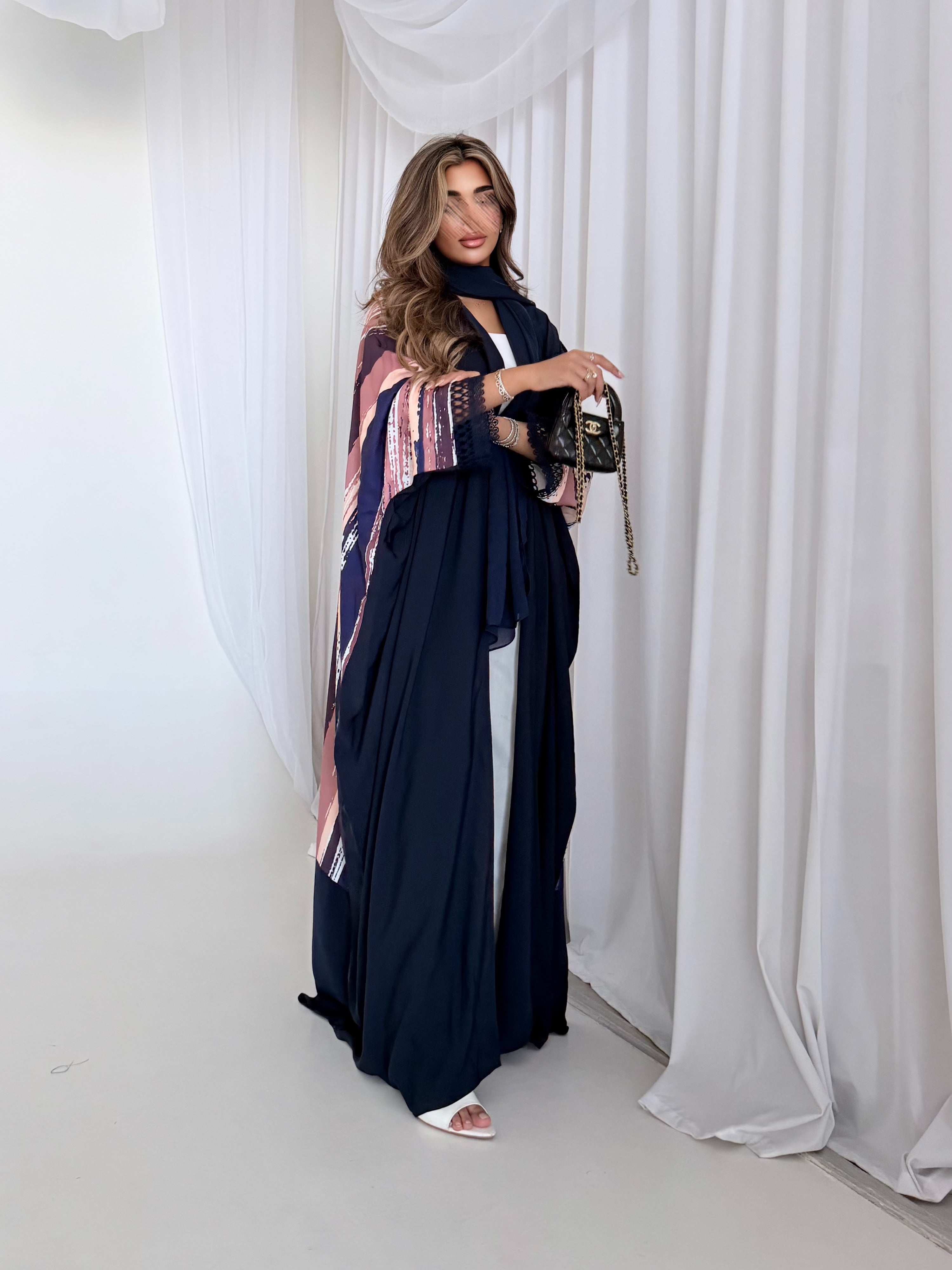 MWT1544 عباية طباعة | Printed Abaya - Aya