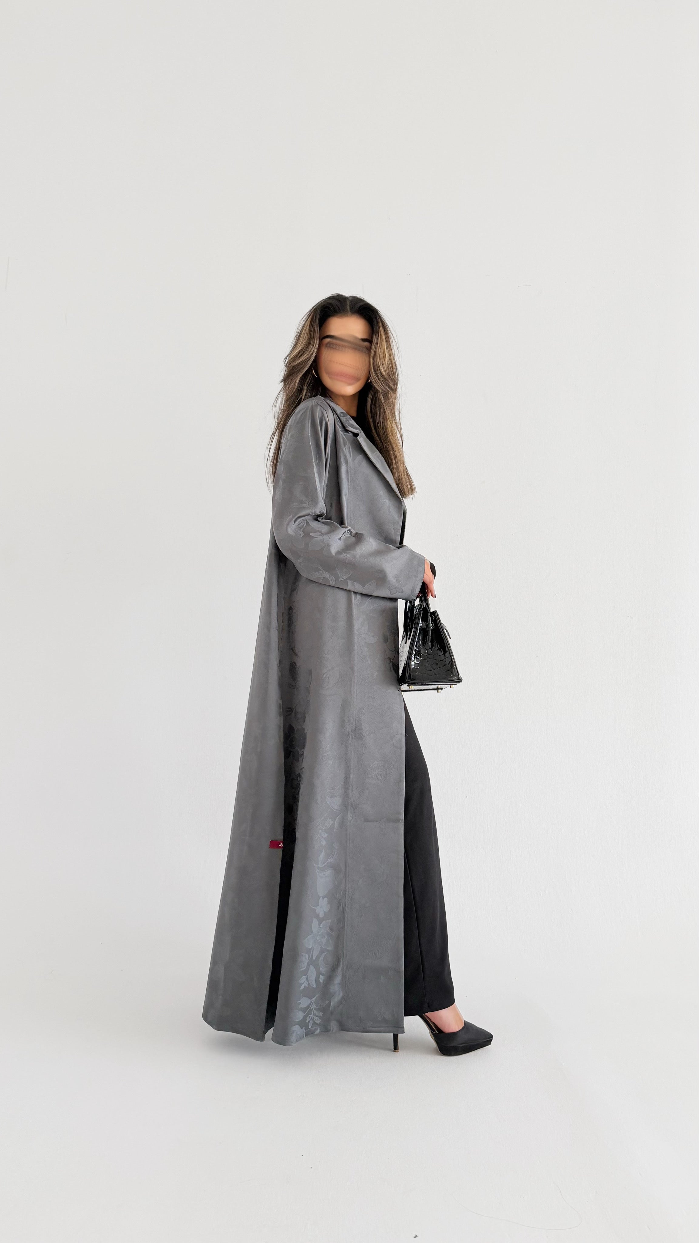 MWT862 -  Printed Blazer Abaya