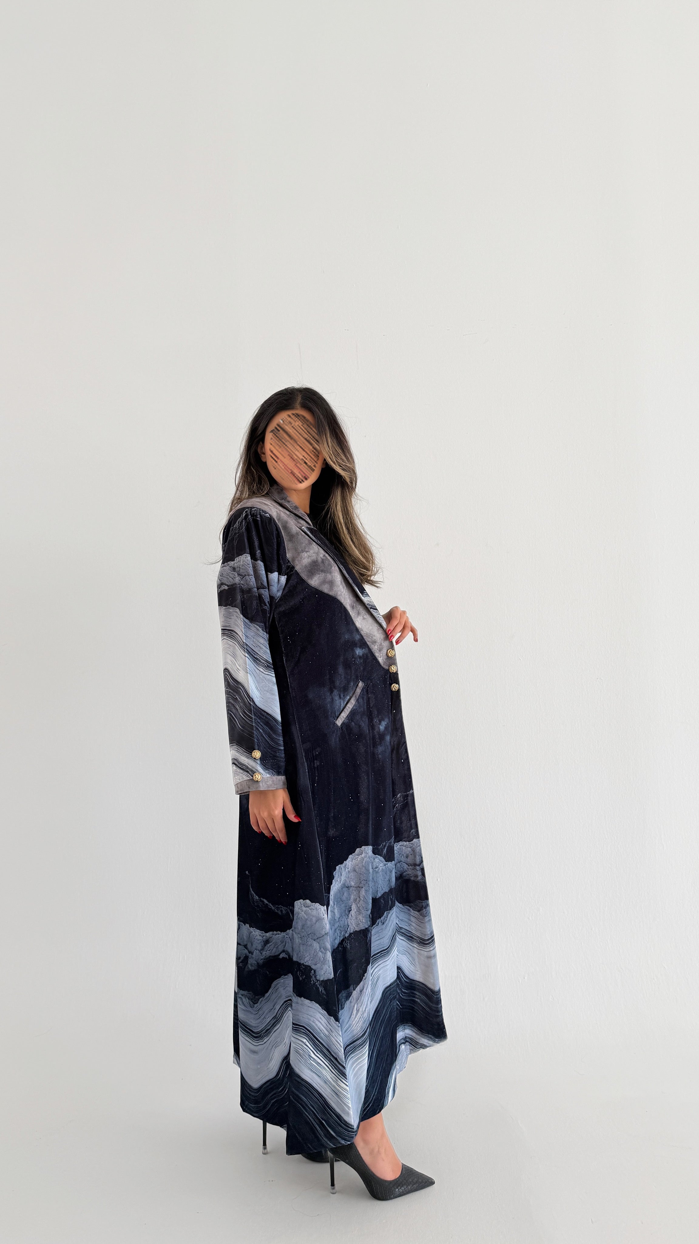 MWT743 - عباية بليزر برينت - Aya