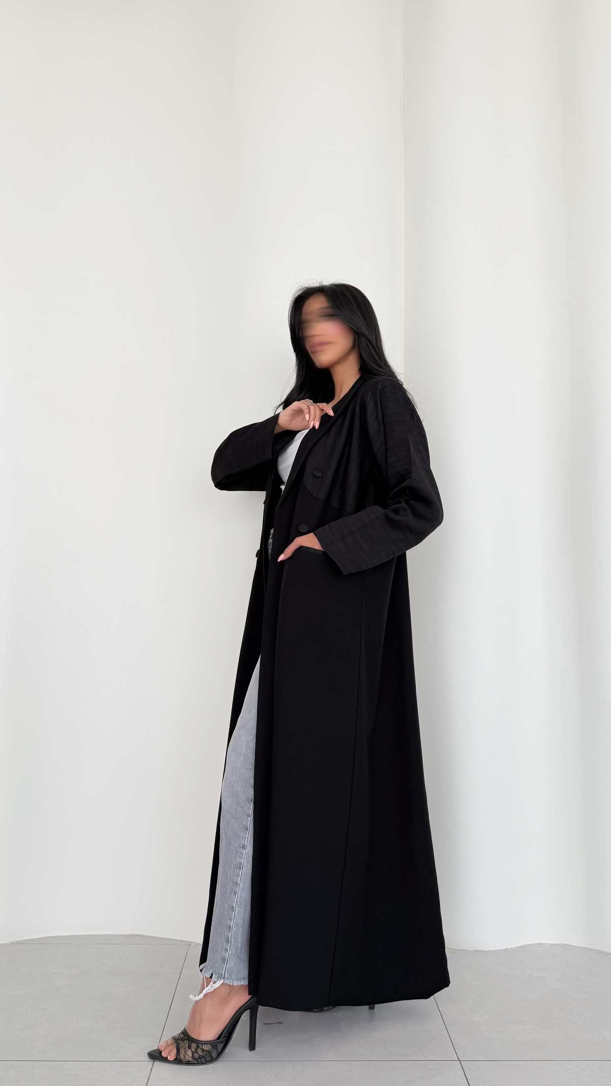 MWT512 - عباية بليزر أسود - Aya