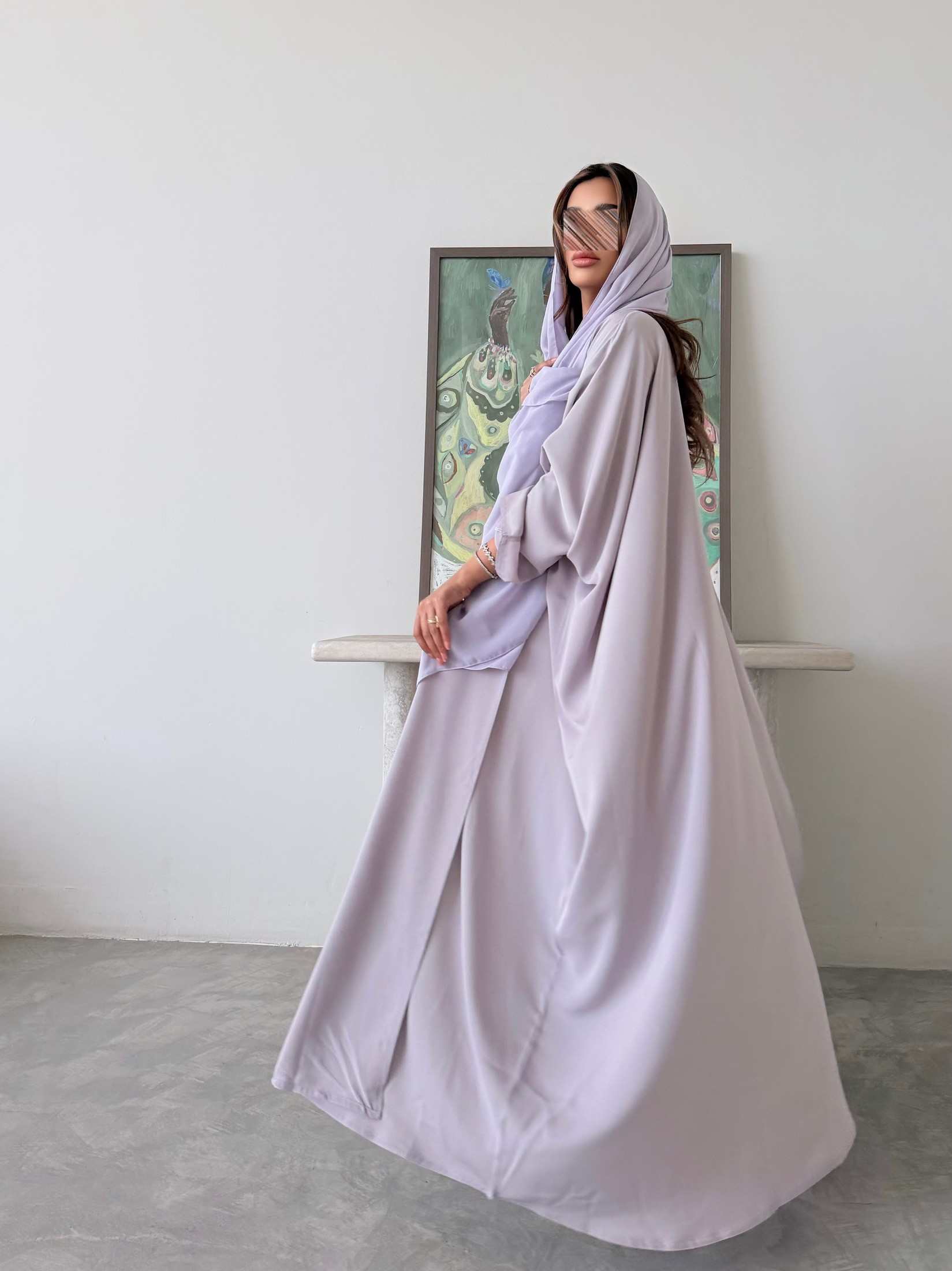 MWT5051 - كريب موف فاتح ساده قصة نص بشت - Aya