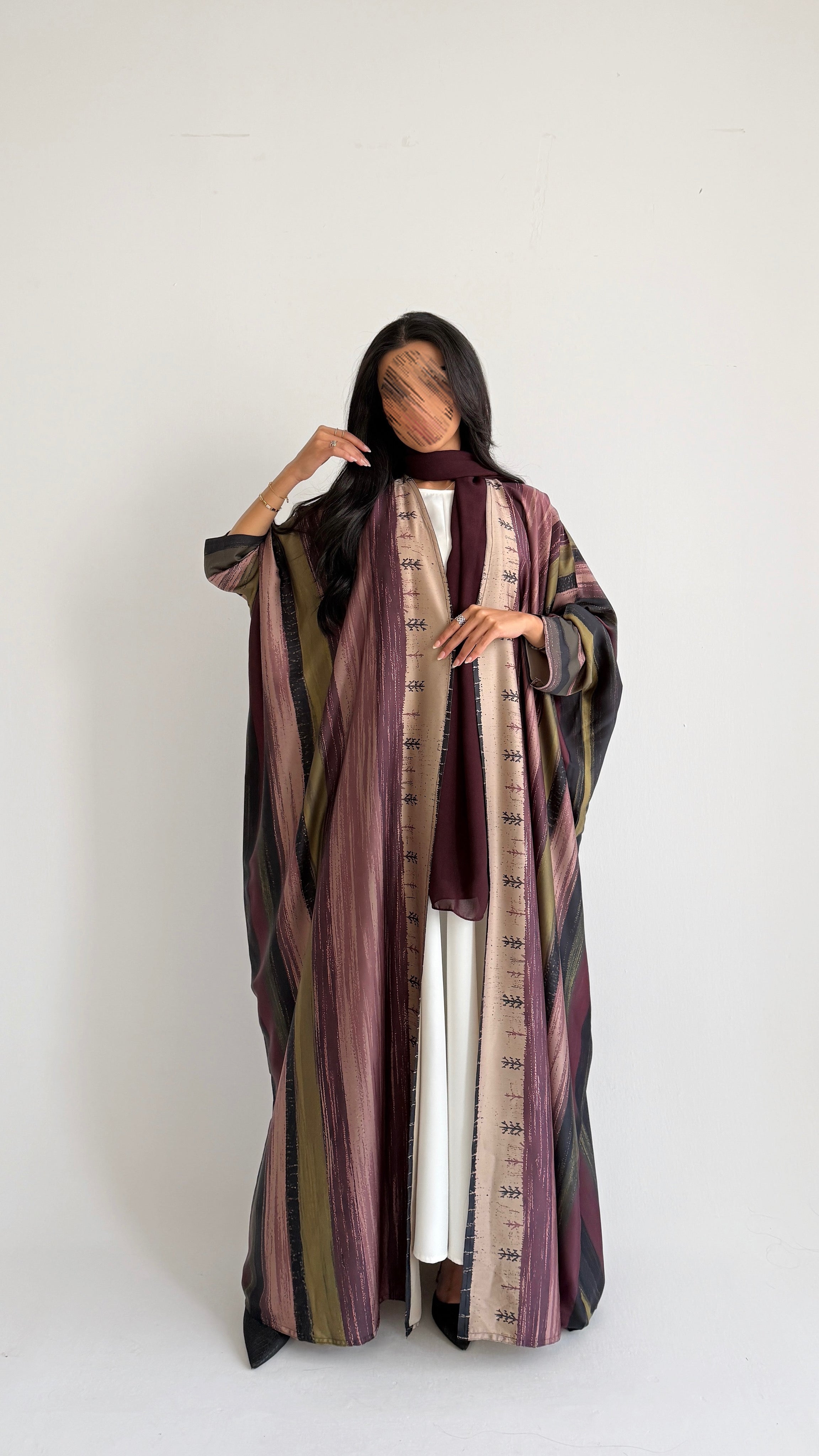 MWT2151 - عباية طباعة خفيفه