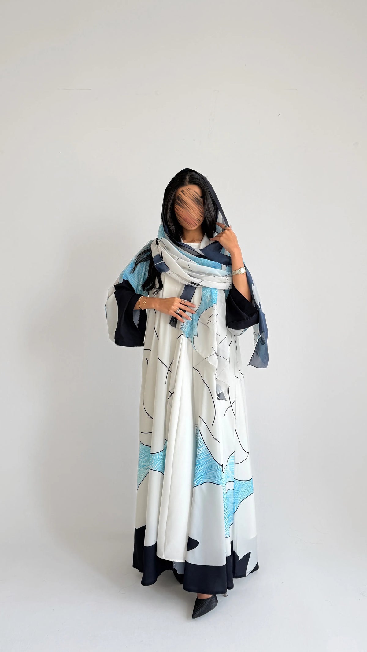 MWT1139 - عباية طباعة | Printed Abaya - Aya