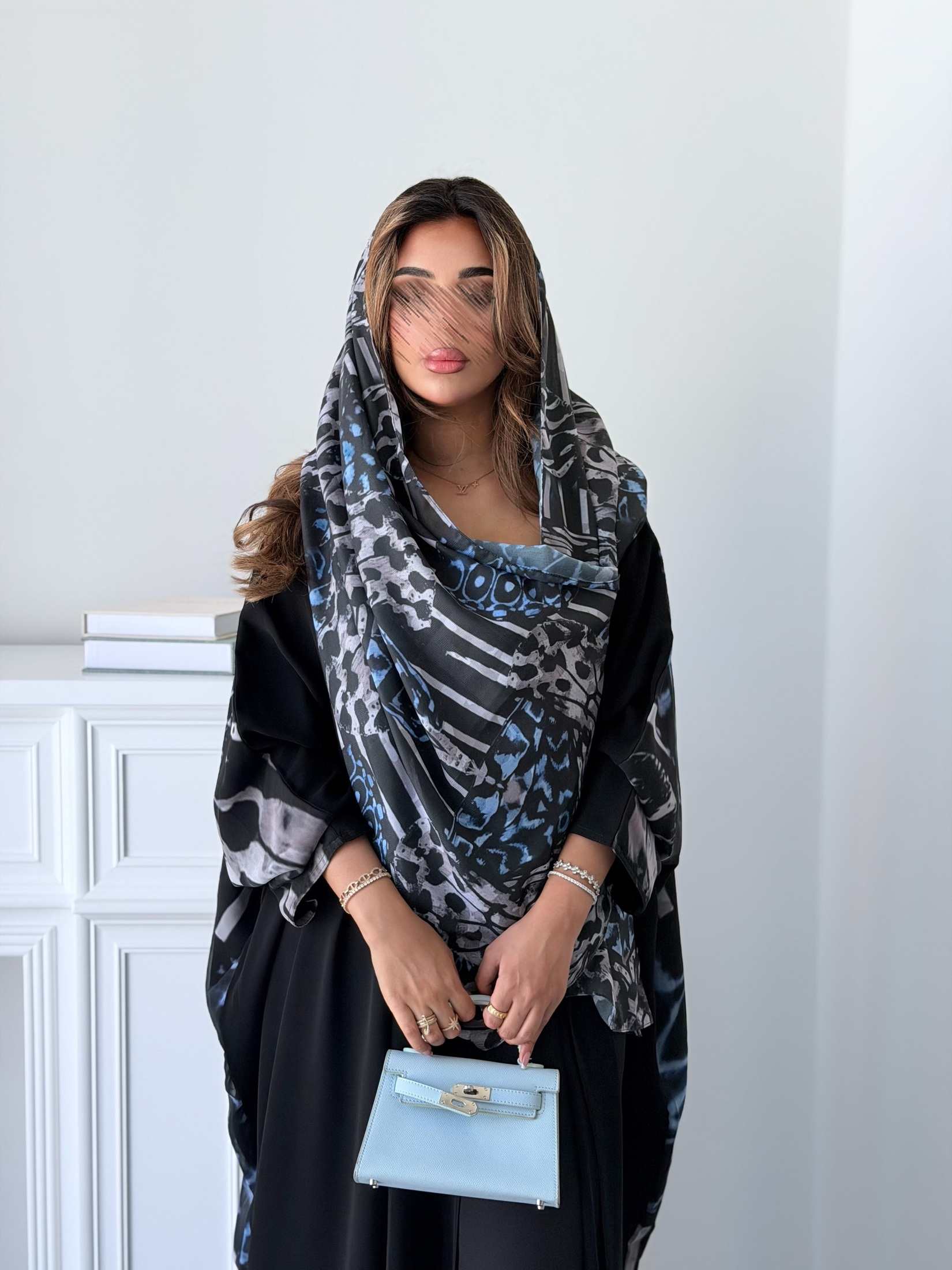 MWT5157 - بلاك بيري مع شيفون طباعه - Aya