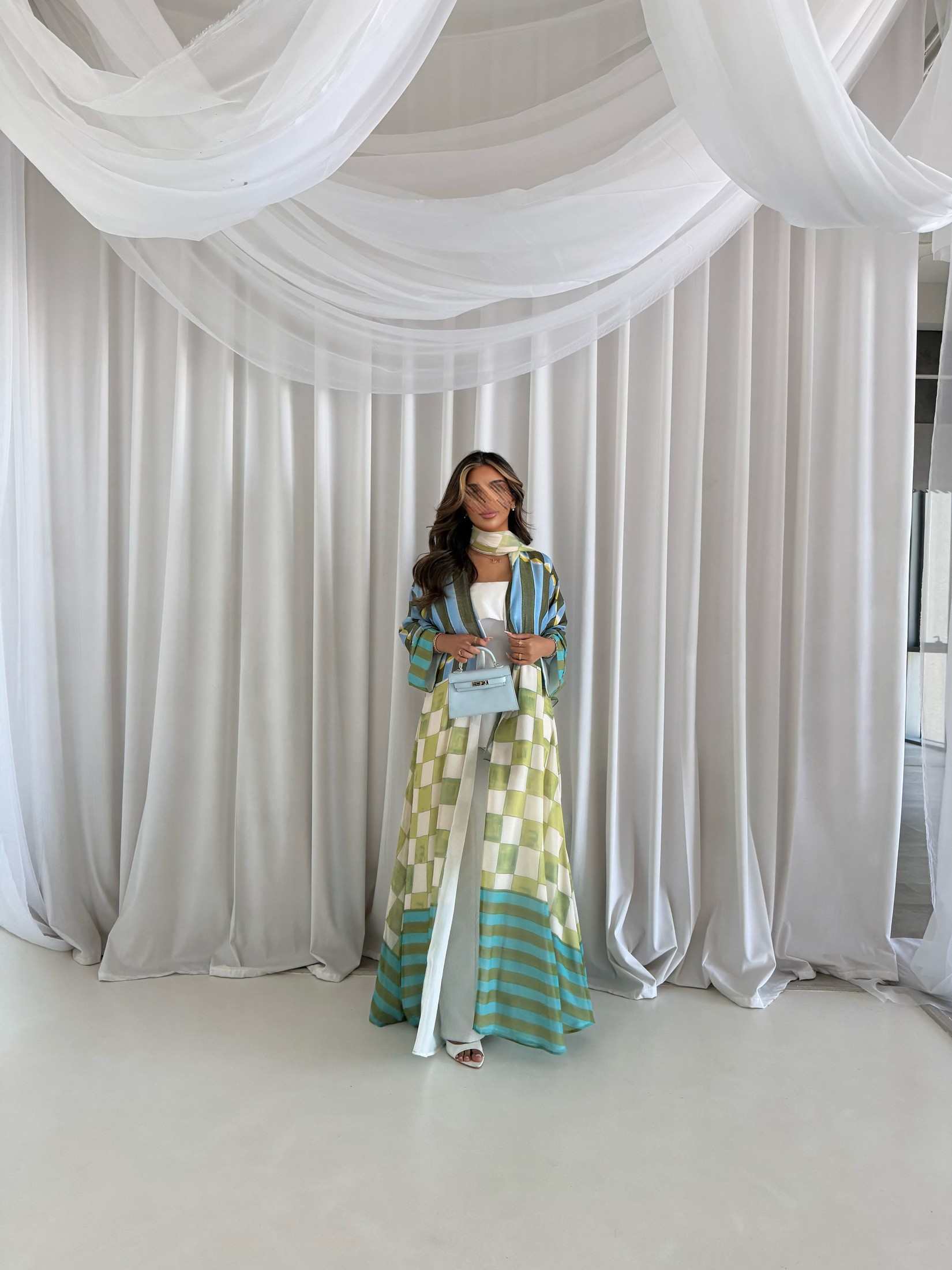MWT2110 - عباية طباعة صيفية Summer Printed Abaya