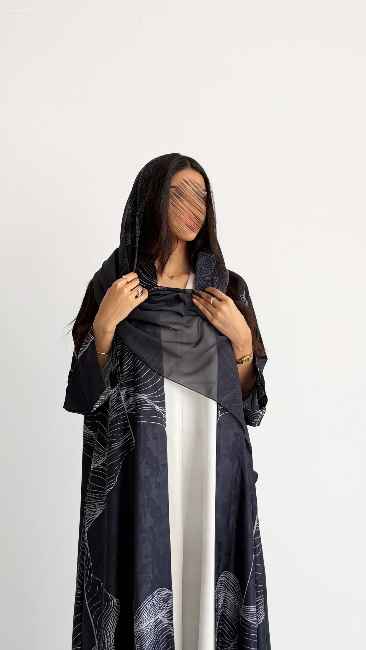 MWT1435 عباية طباعة | Printed Abaya - Aya