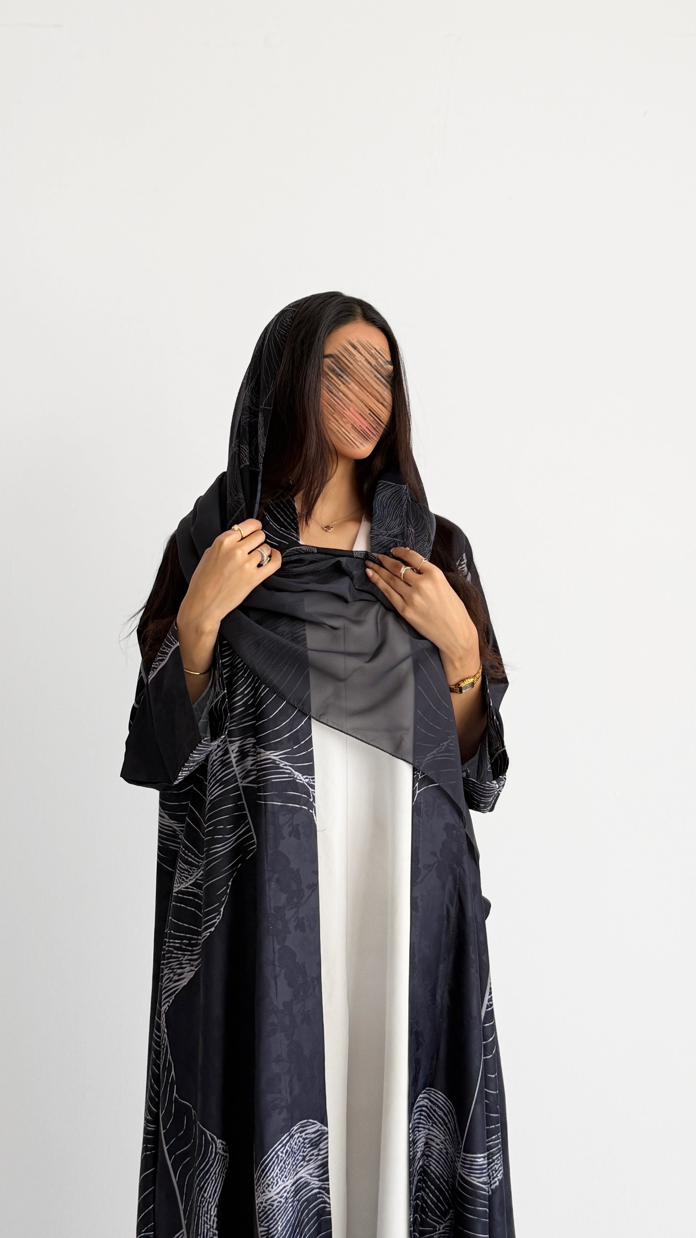 MWT1435 عباية طباعة | Printed Abaya - Aya