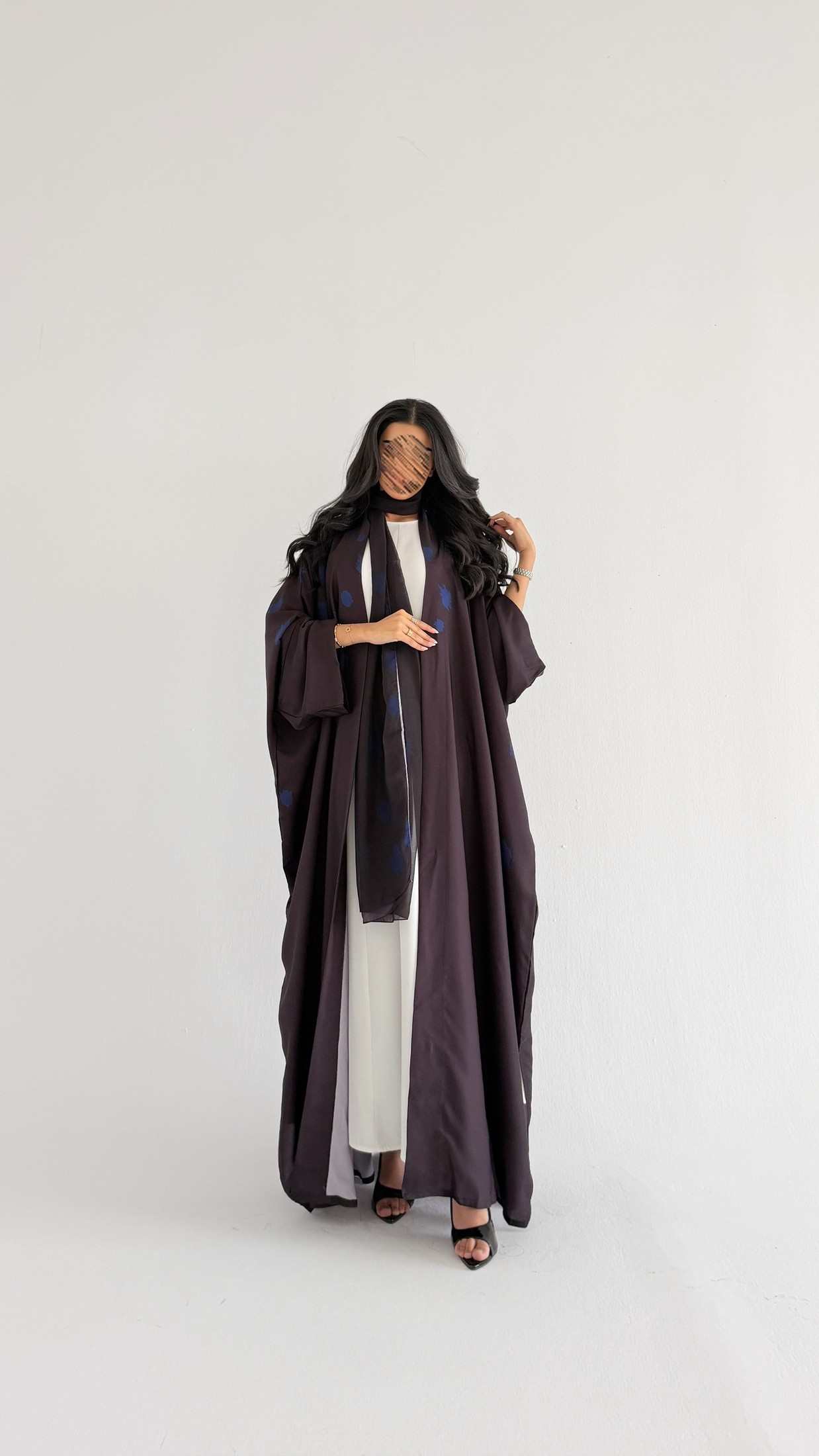 MWT1209 - عباية بطباعة | Printed Abaya - Aya