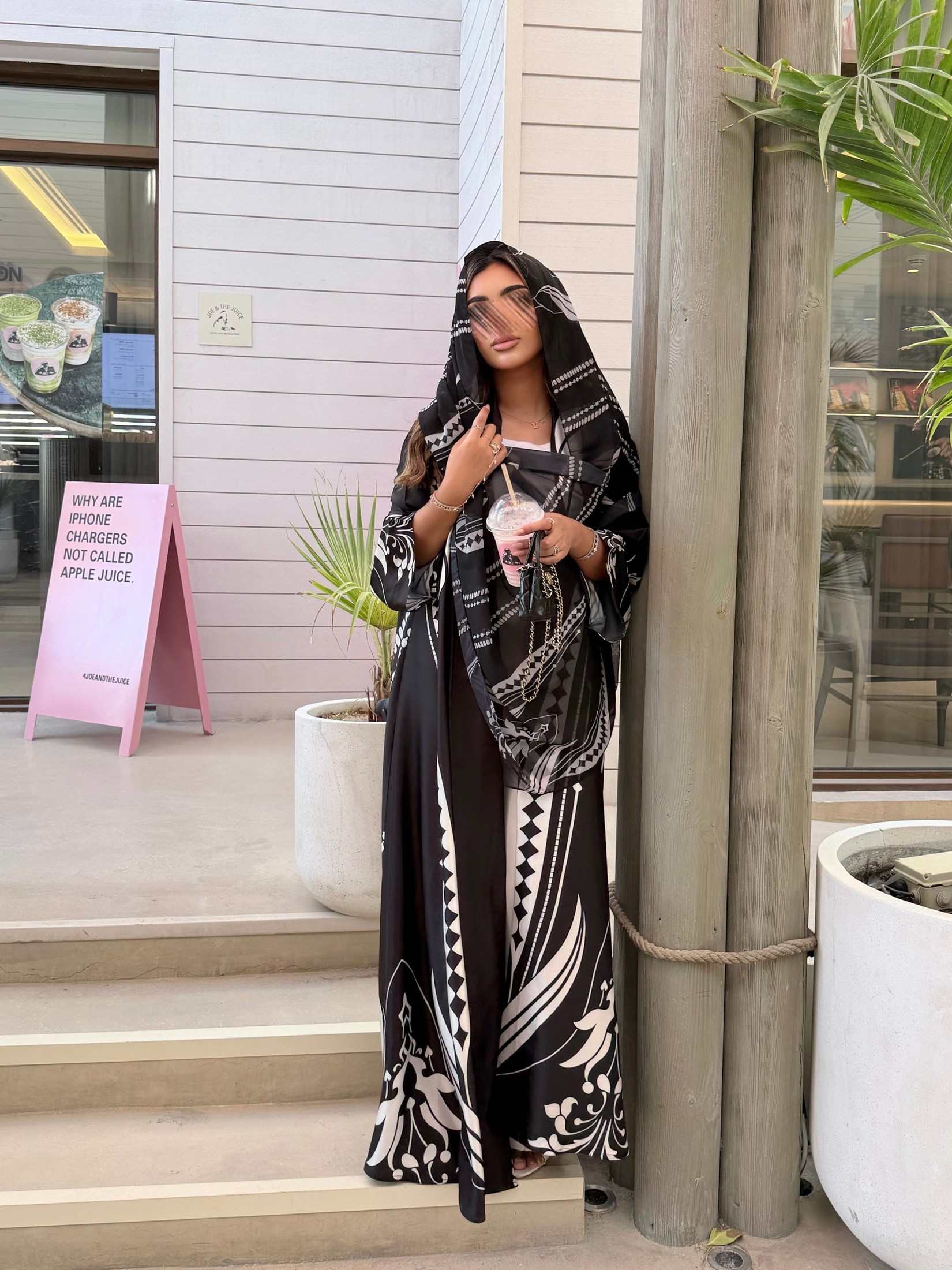 MWT1132 - عباية طباعة | Printed Abaya - Aya