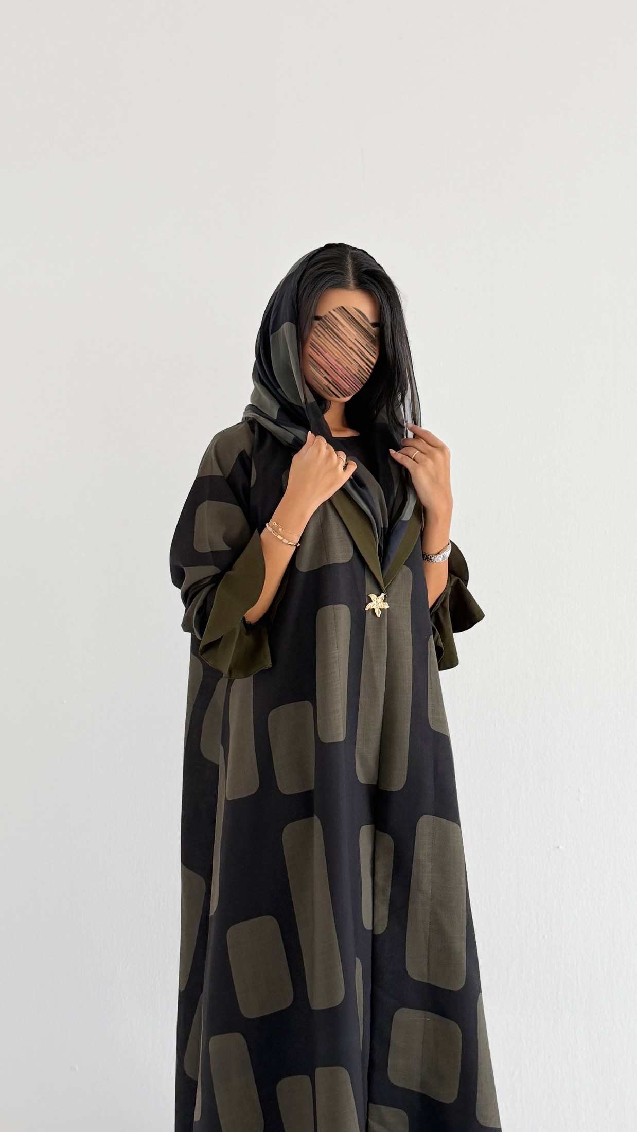 MWT1521 عباية طباعة | Printed Abaya - Aya