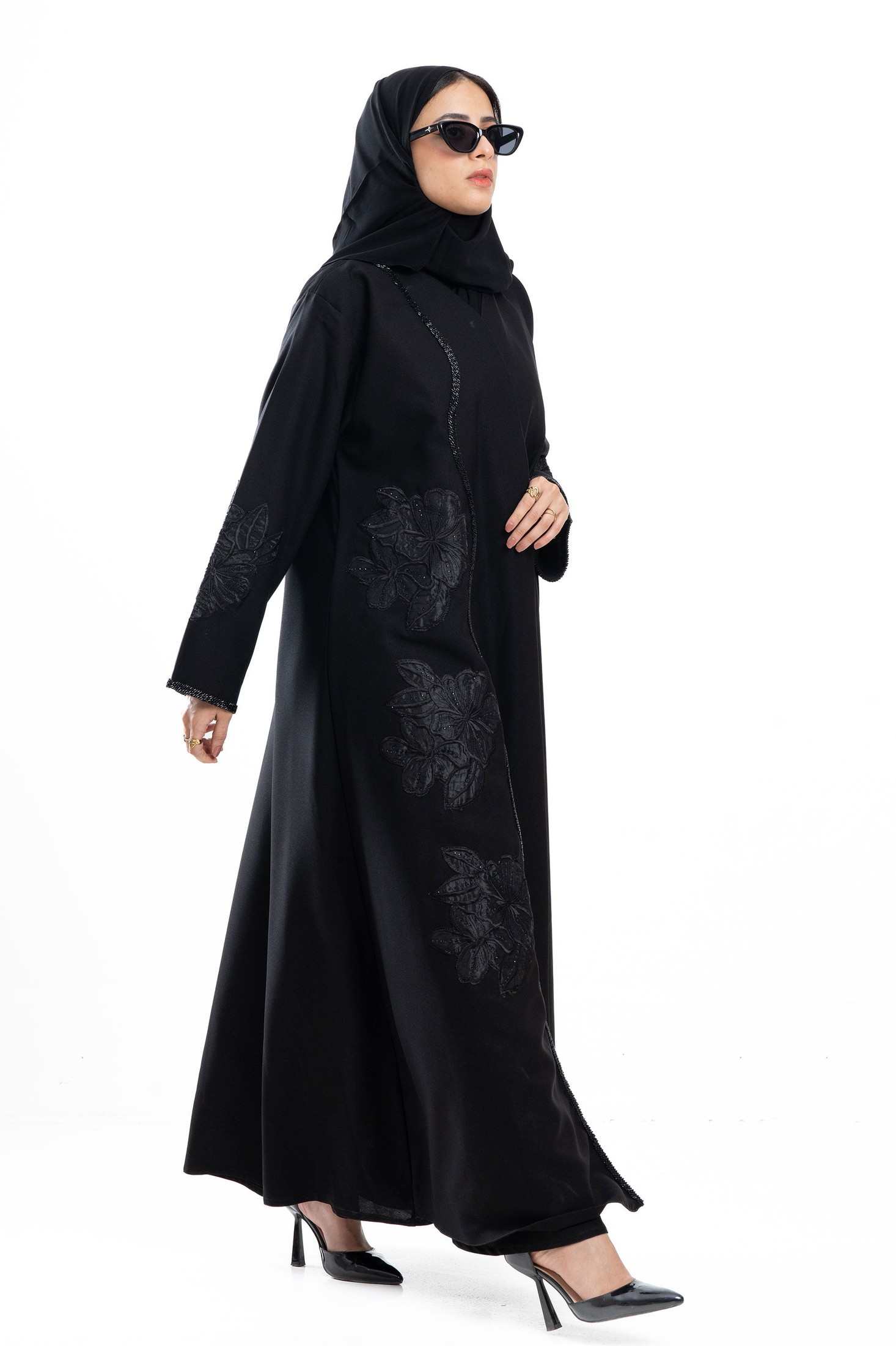 MWT4268 -عباية وله باللون الأسود - Aya