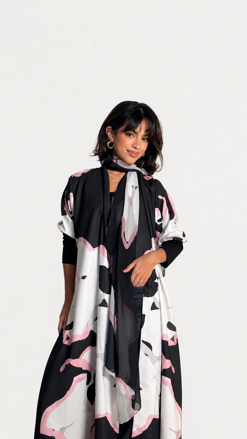 MW2209 - عباية طباعة | Printed Abaya - Aya