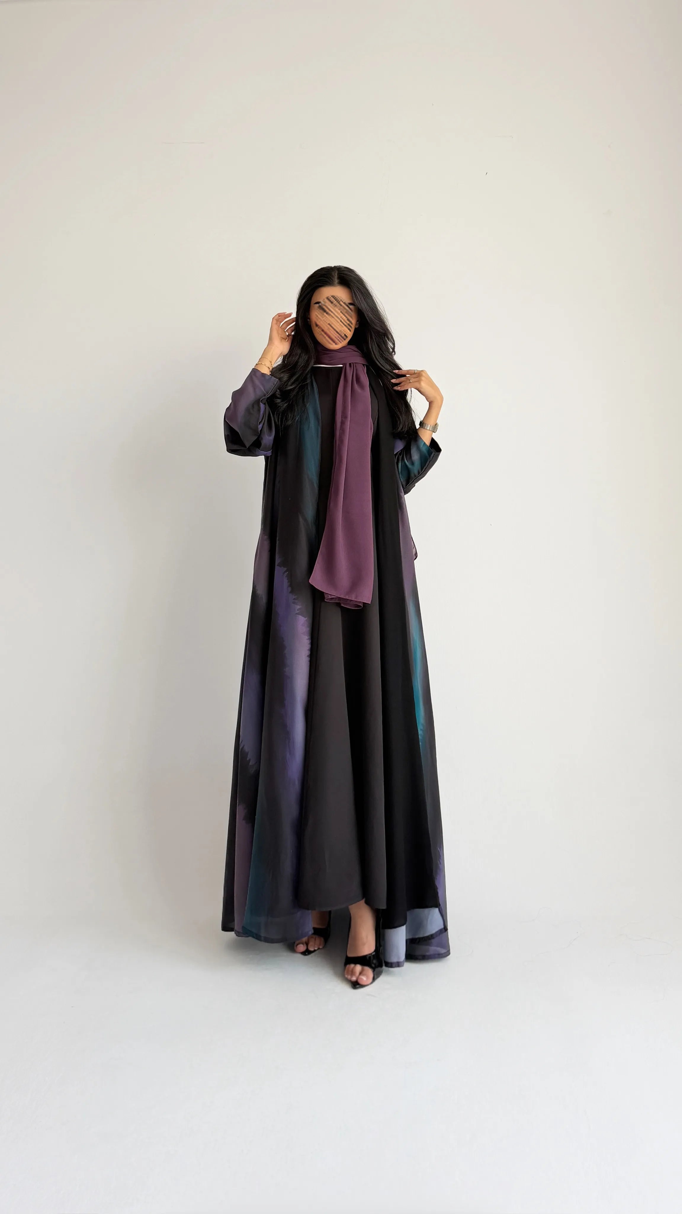 MWT2137 - عباية طباعة- Printed Abaya