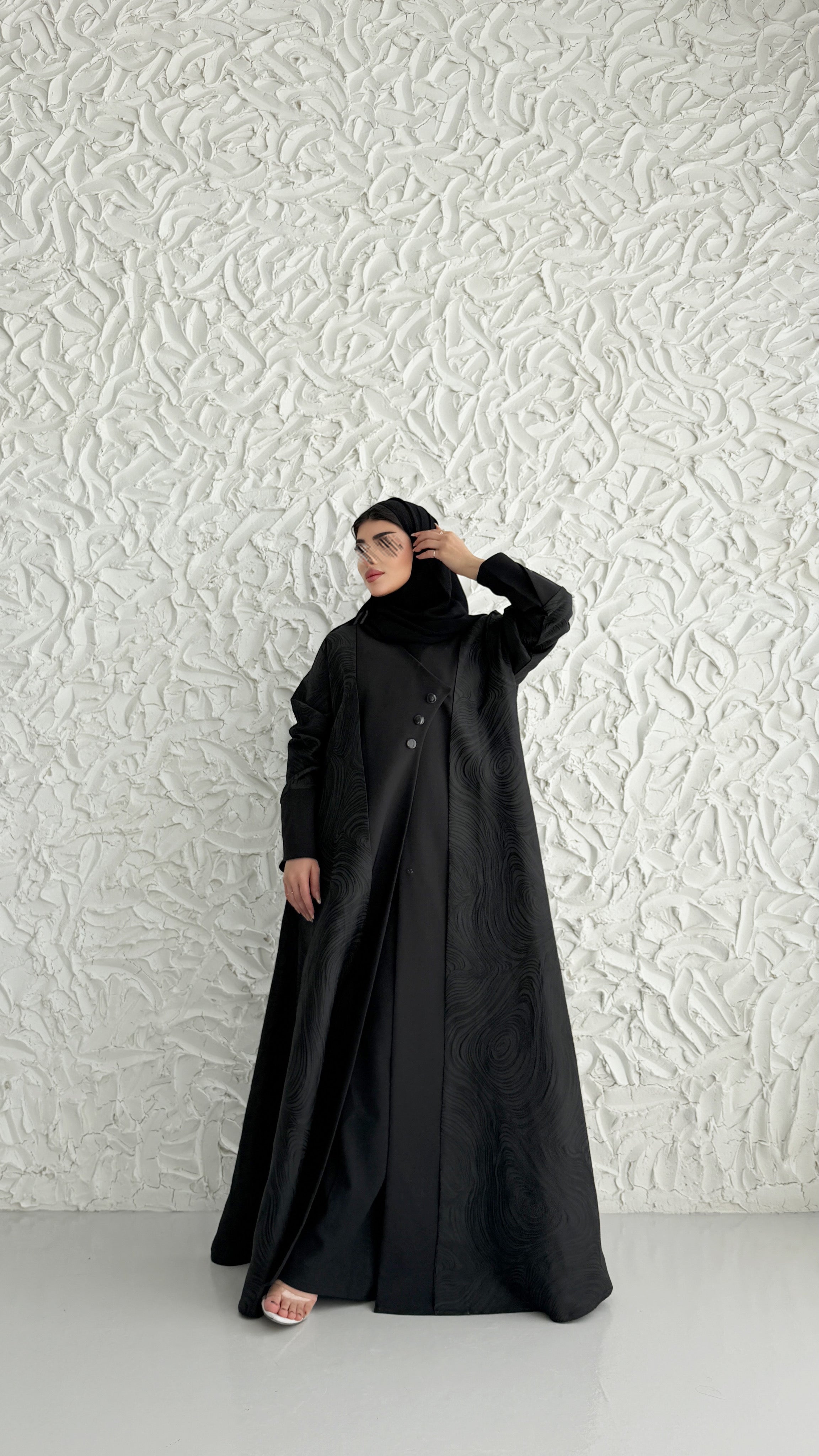 MW2062 - عباية جاكارهندي نص كلوش - Aya