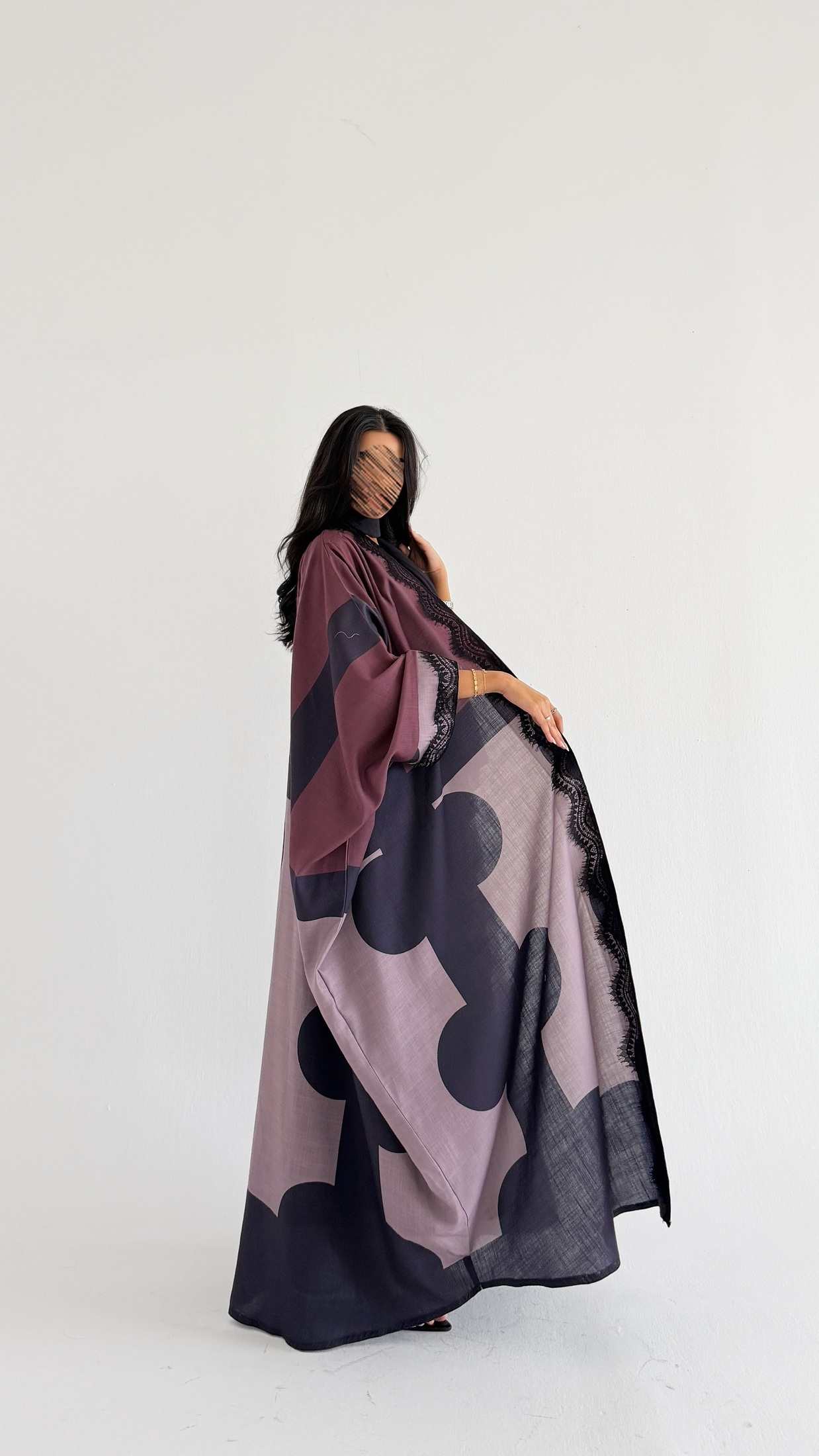 MWT1519 عباية طباعة | Printed Abaya - Aya