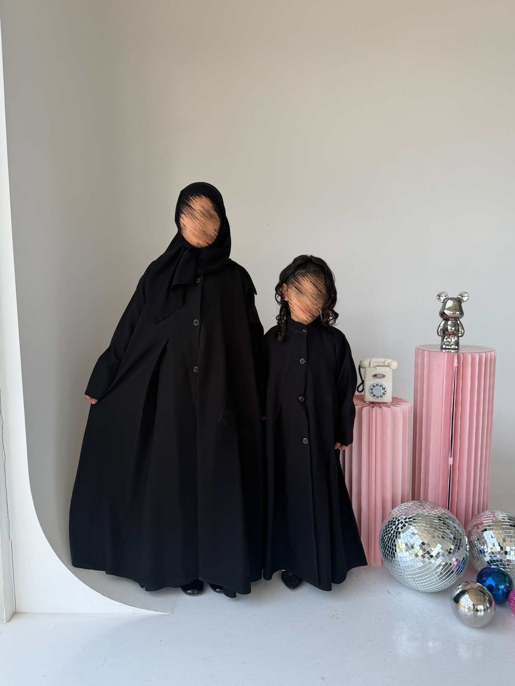 MWT4331 - عباية أطفال ميني مت سوداء يومية - Aya