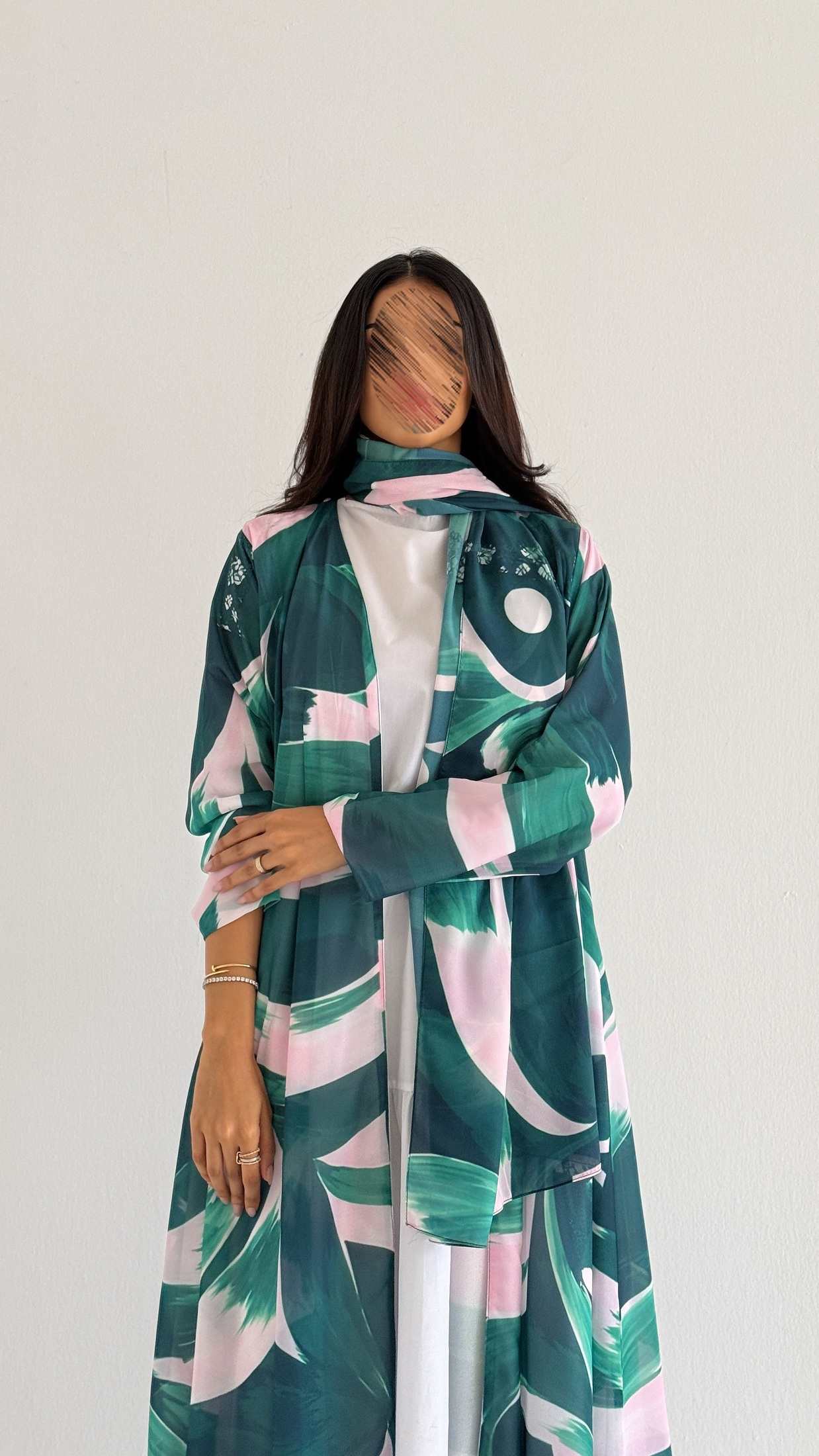 MWT2061 - عباية طباعة صيفية  |  Summer printed abaya - Aya