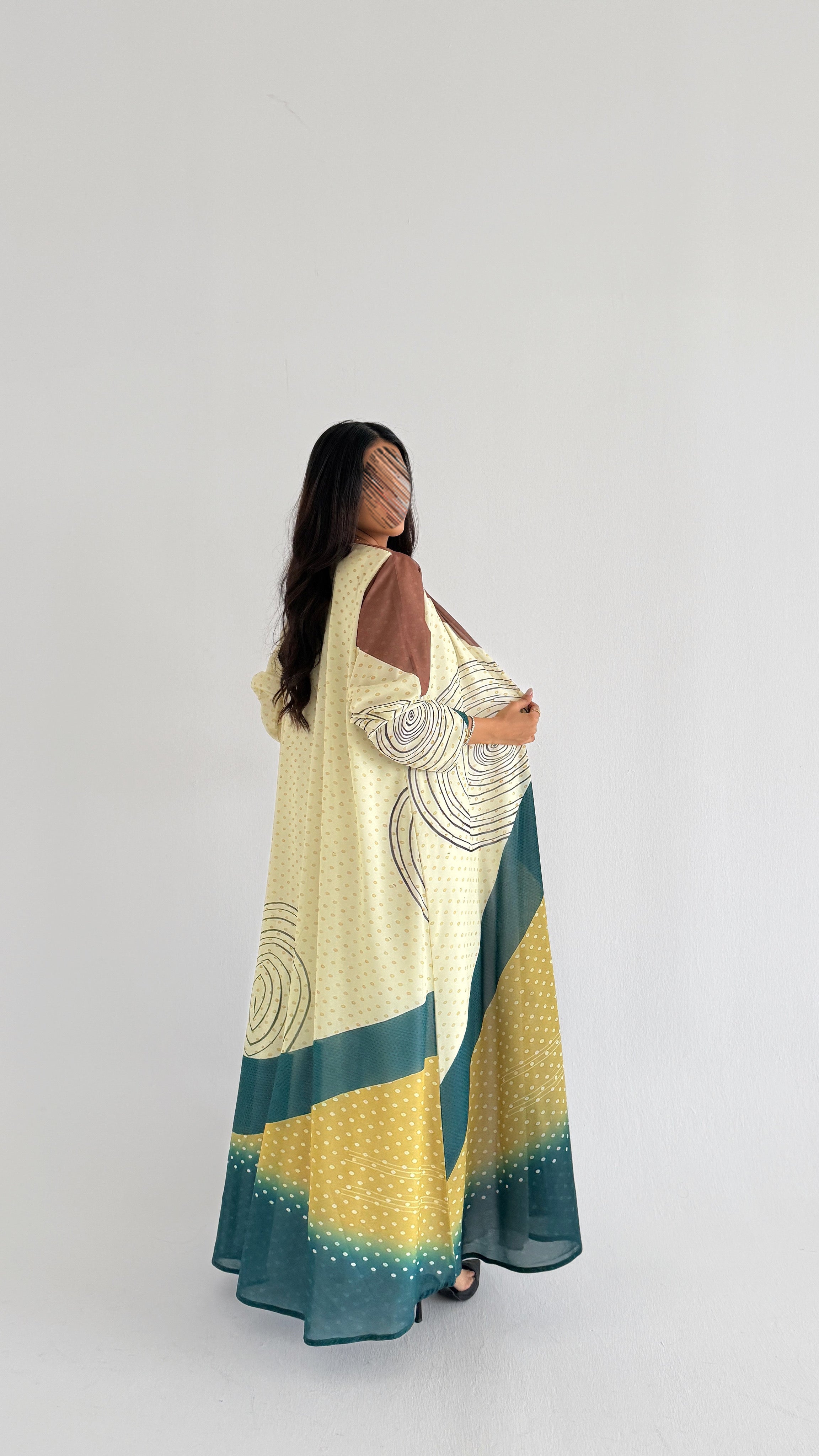 MWT2062 - عباية طباعة صيفية  |  Summer printed abaya - Aya
