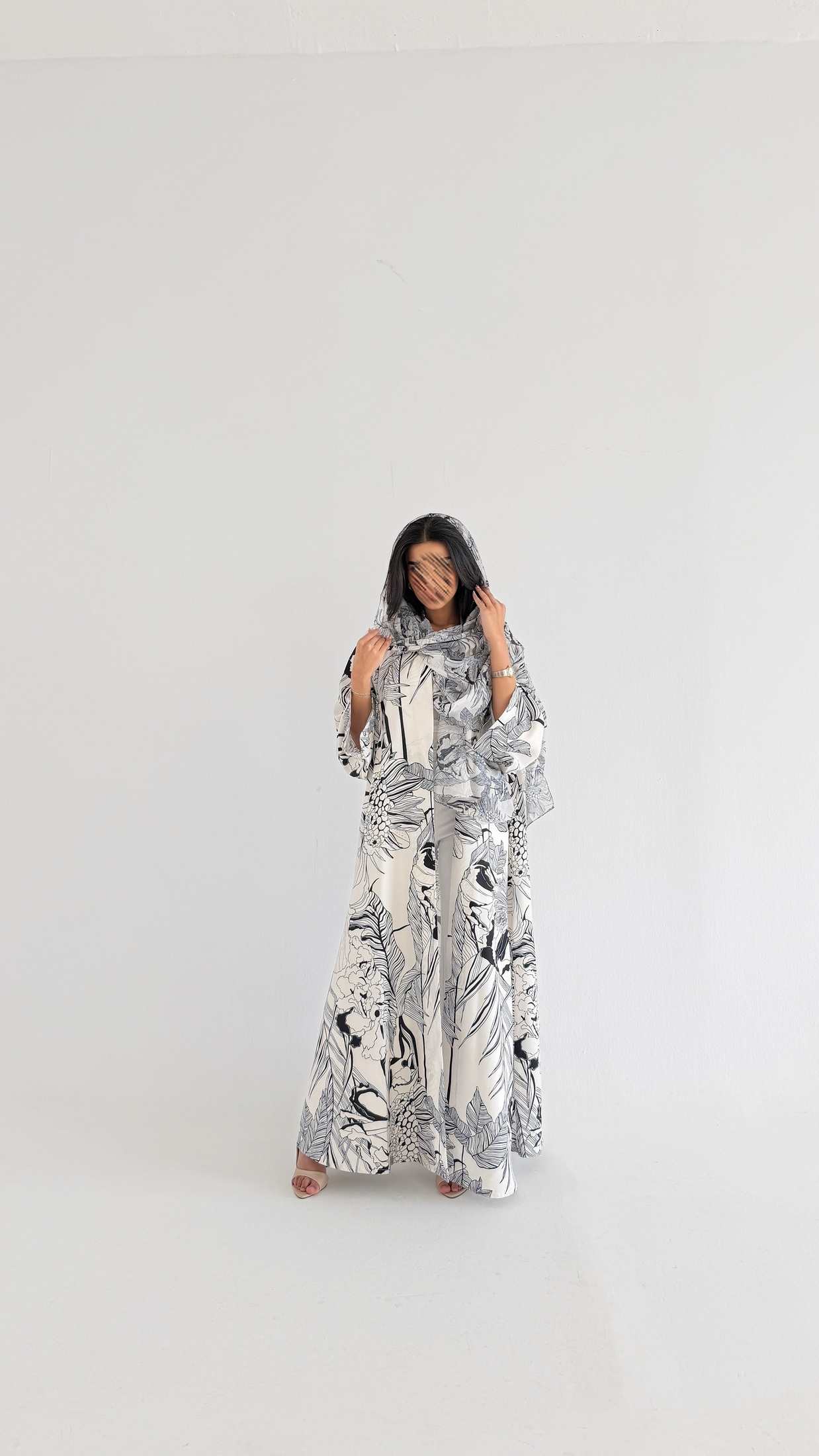 MWT1140 - عباية طباعة | Printed Abaya - Aya